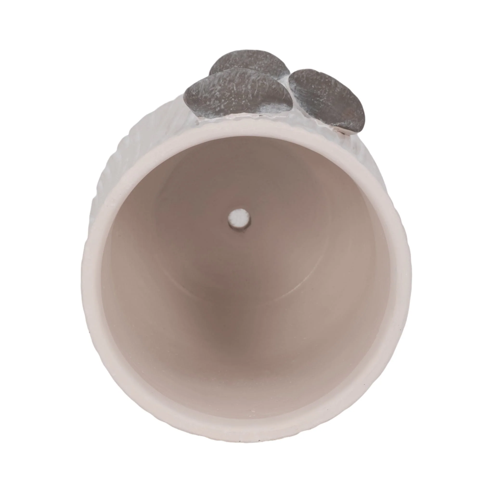 8" Mushroom Applique Planter, Grey - Image 5