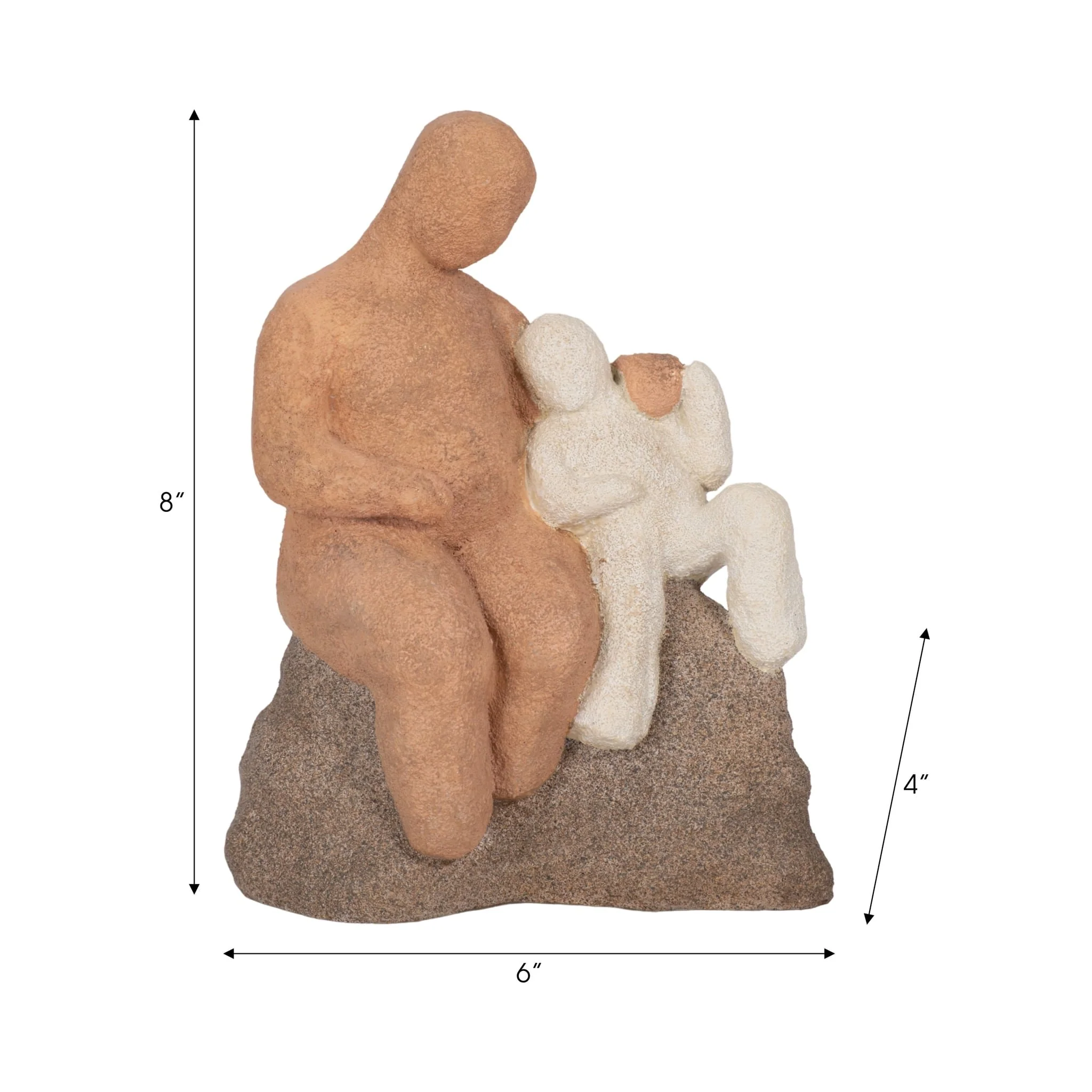 8" Parent And Child On Rock, Multi - Image 8