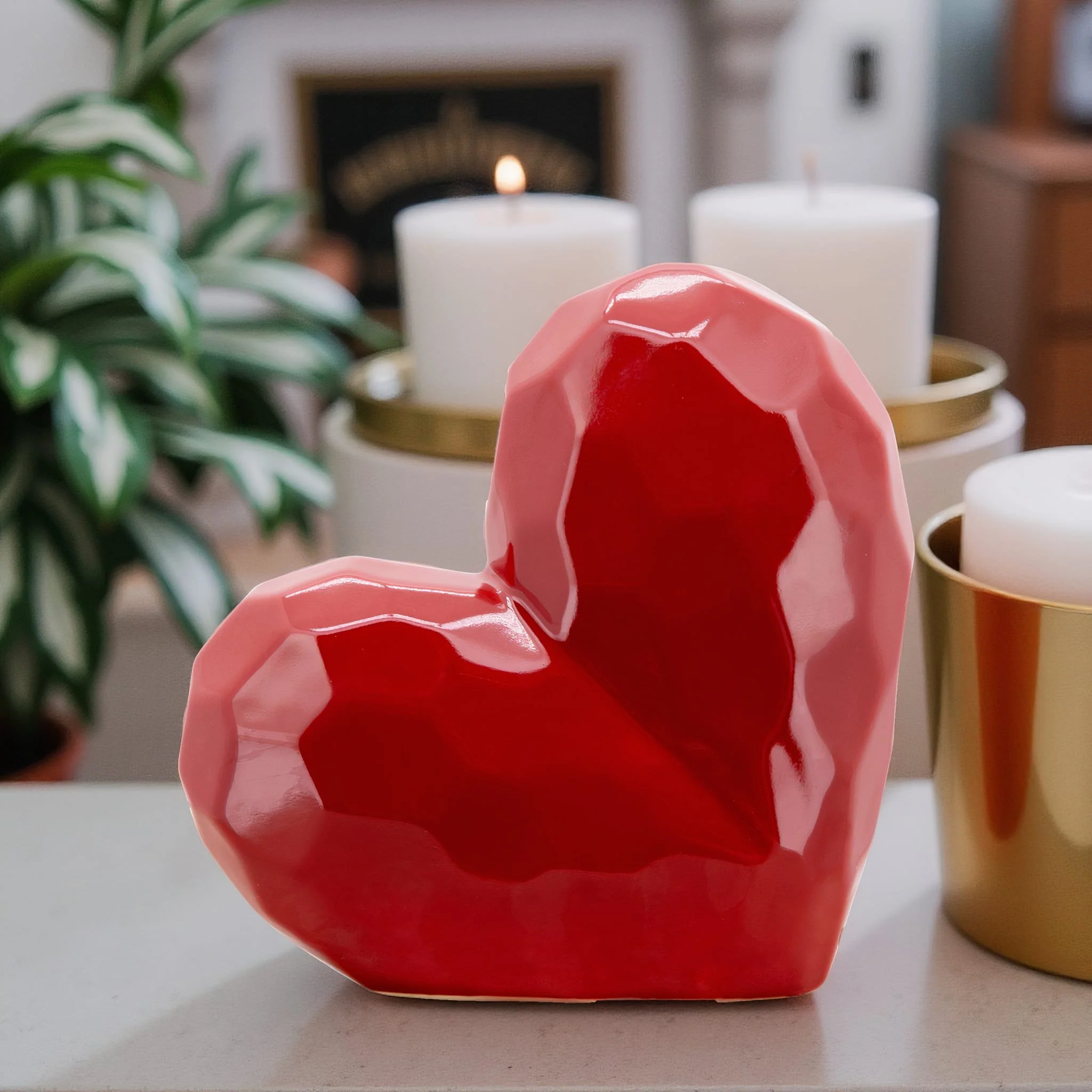 8" Red Heart Table Deco - Image 6
