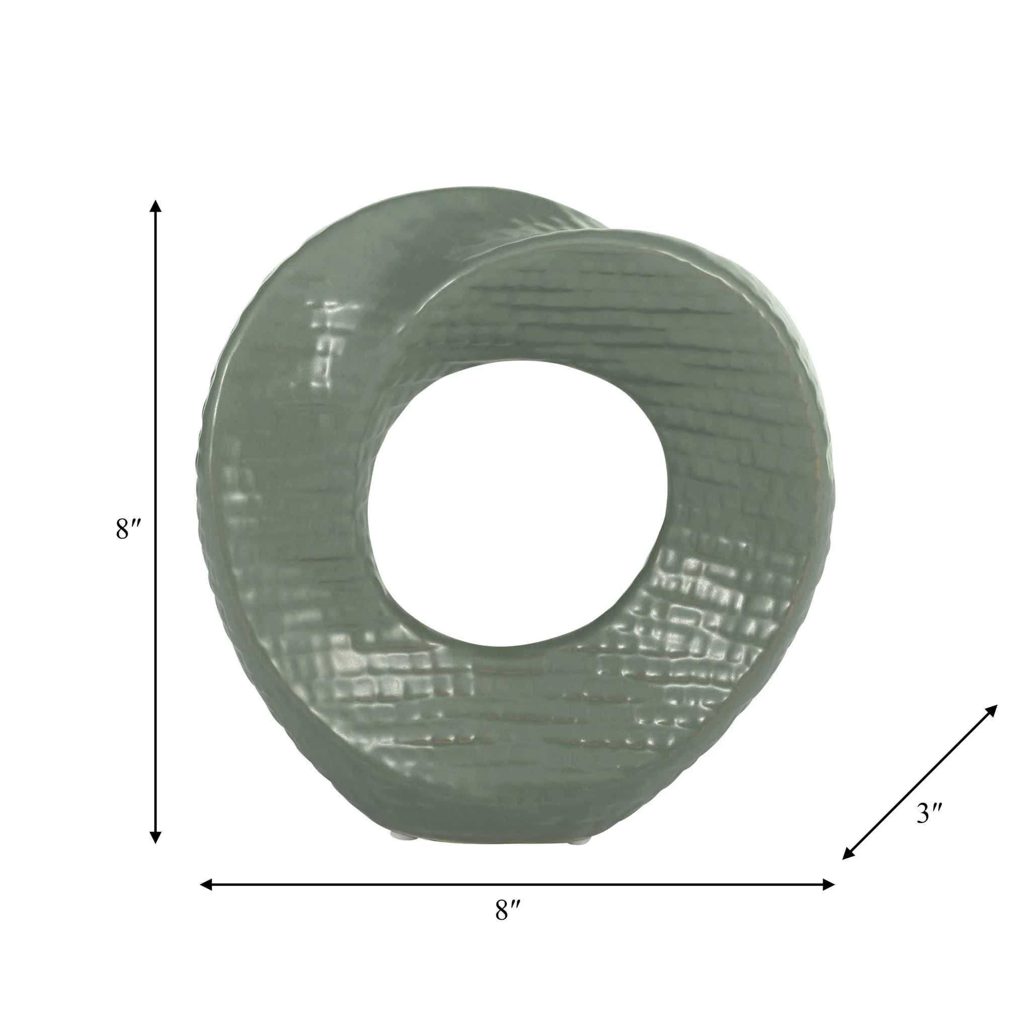8" Table Top Deco, Green - Image 3