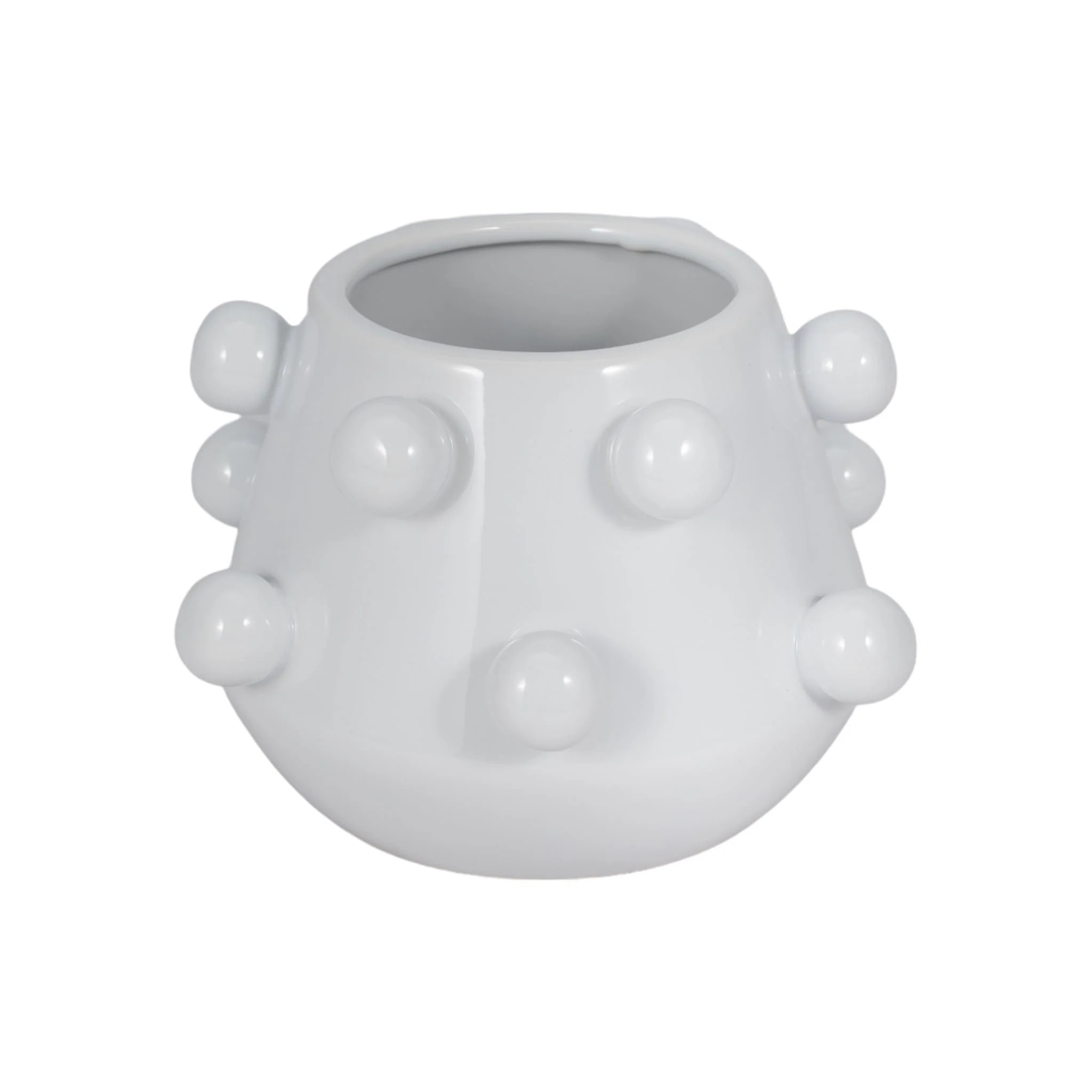 8" Tapered Bubble Planter, White - Image 2