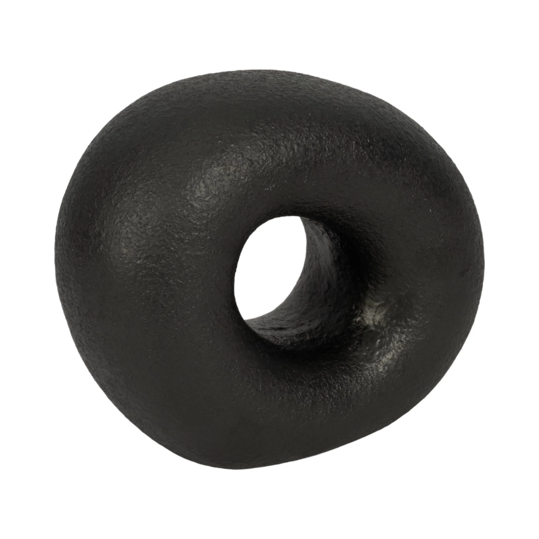 8" Textured Open Cut-out Slanted Circle Object, Bl - Image 2