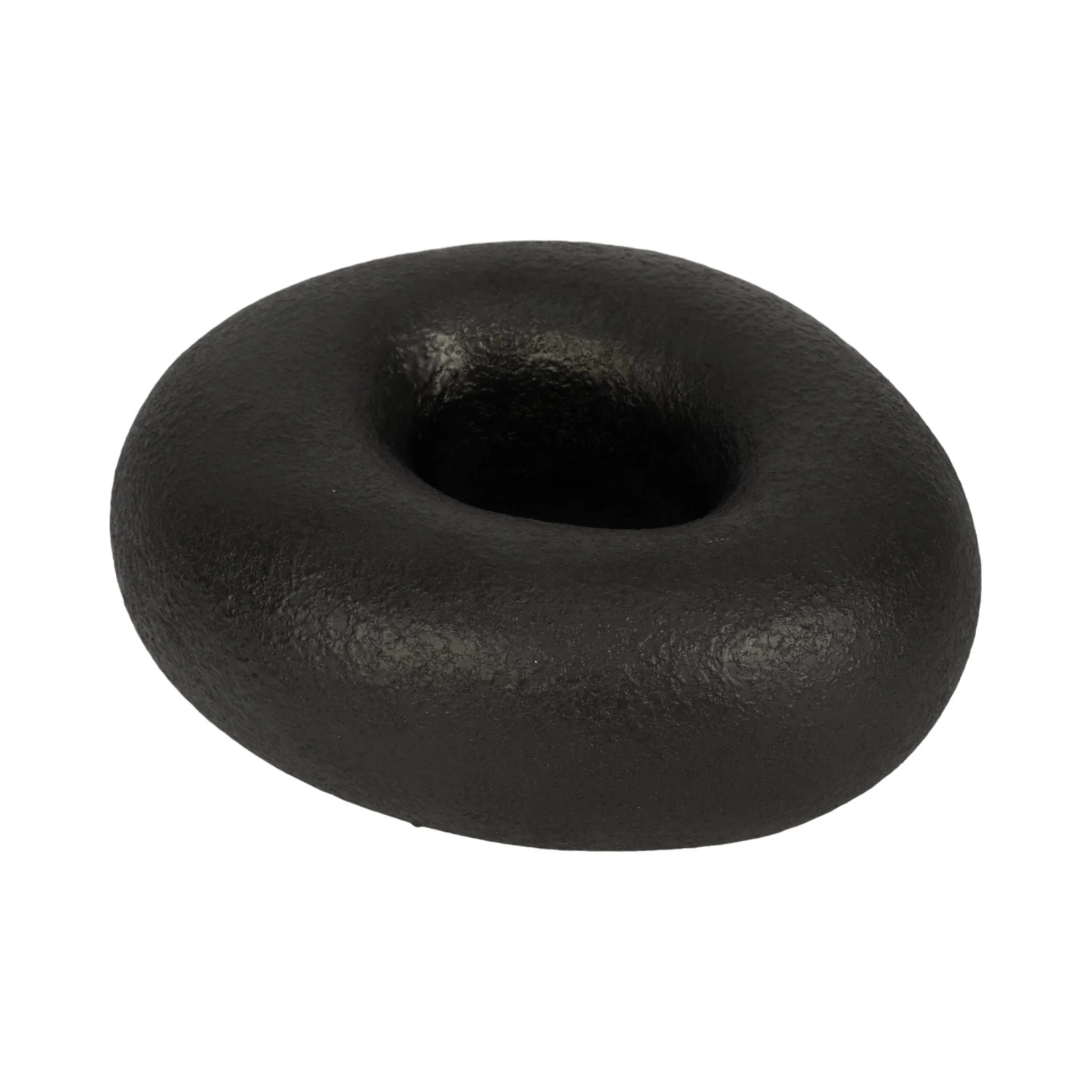 8" Textured Open Cut-out Slanted Circle Object, Bl - Image 6