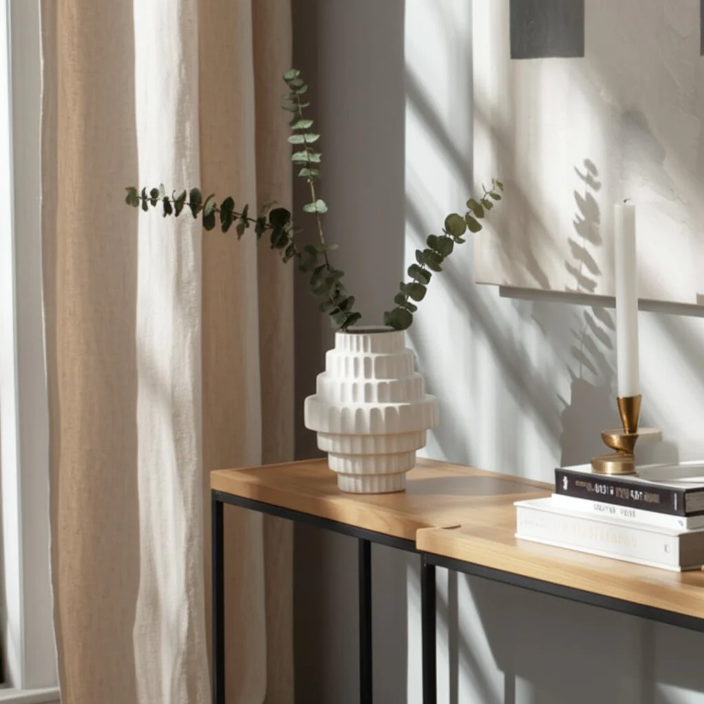 8" Textured Staggered Vase, White - Image 10