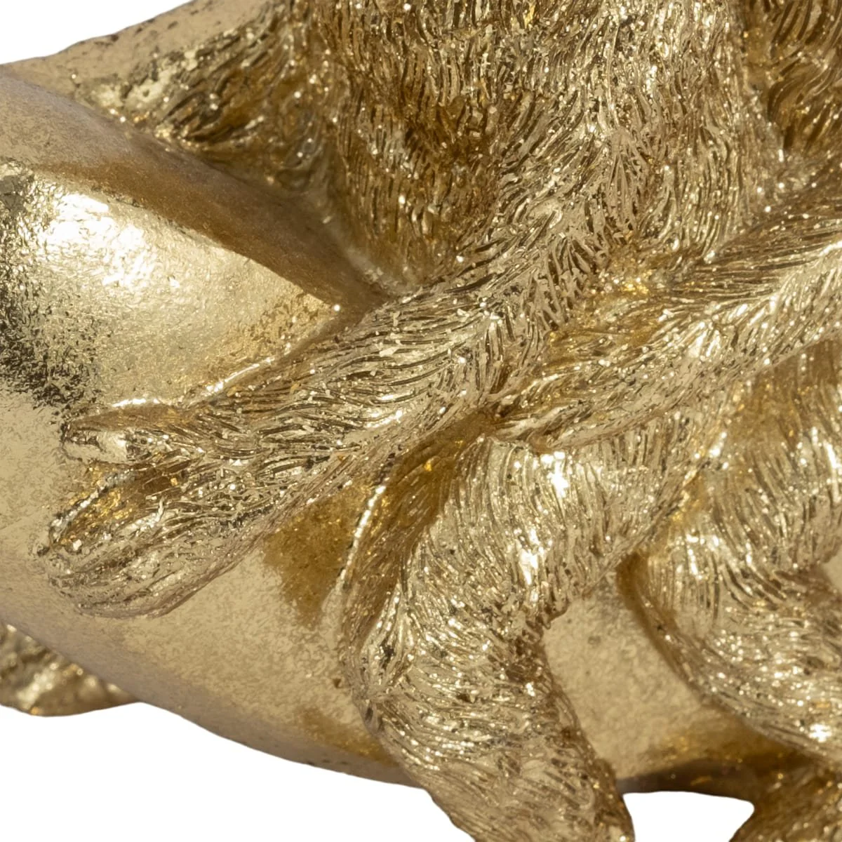 8" Three Monkeys On Banana, Gold - Image 6