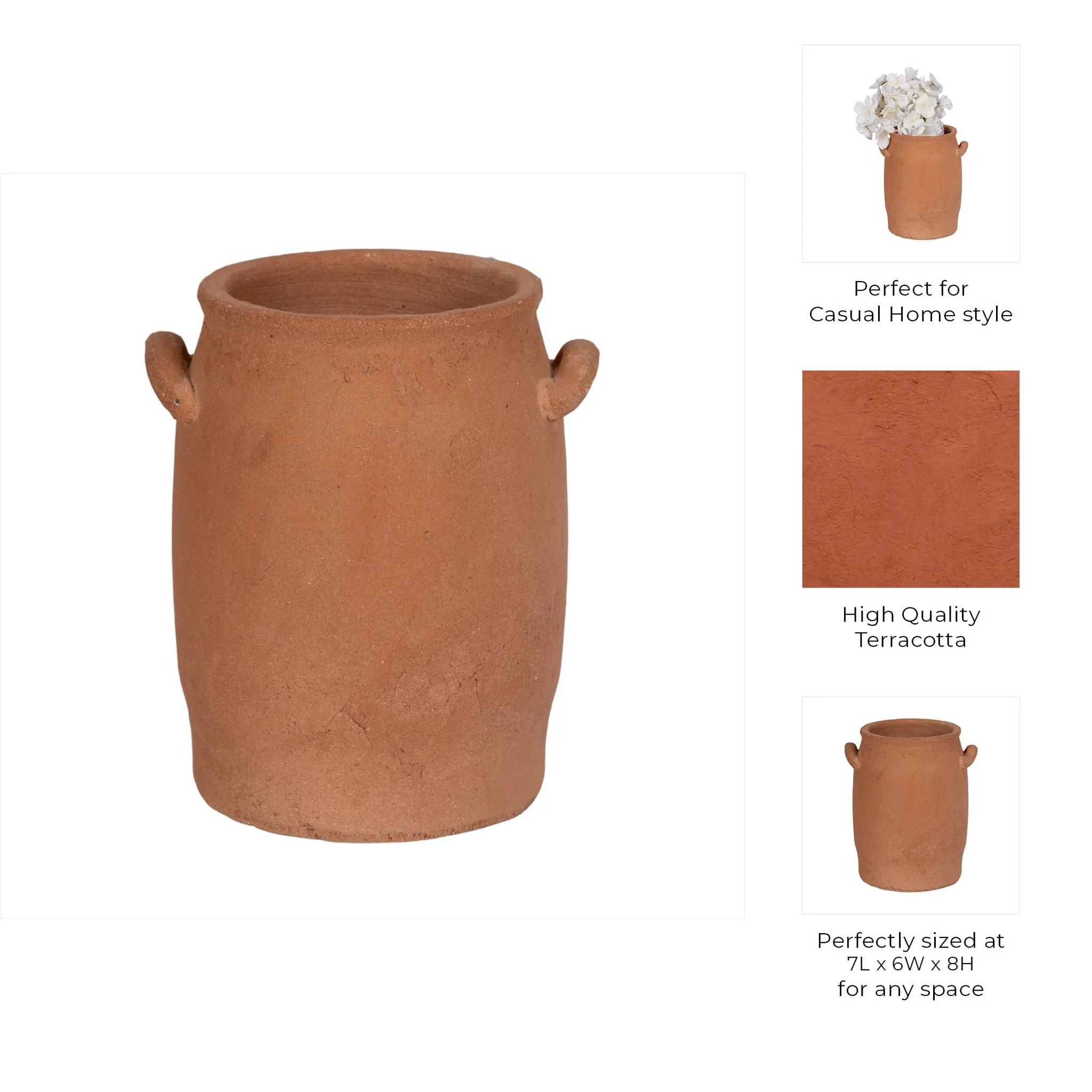 8" Traditional Handle Vase - Image 10