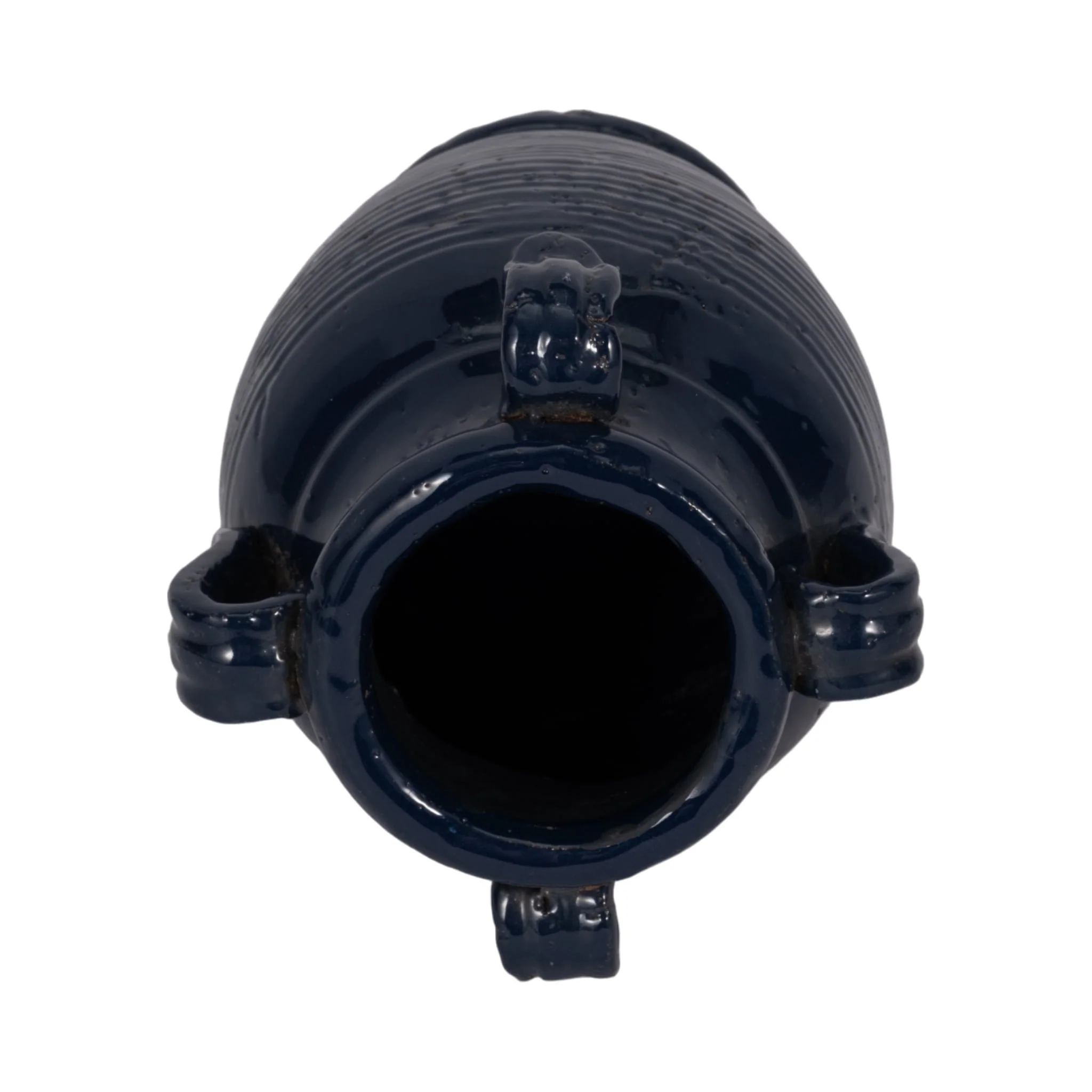 8" Vase With Handles, Navy Blue - Image 5