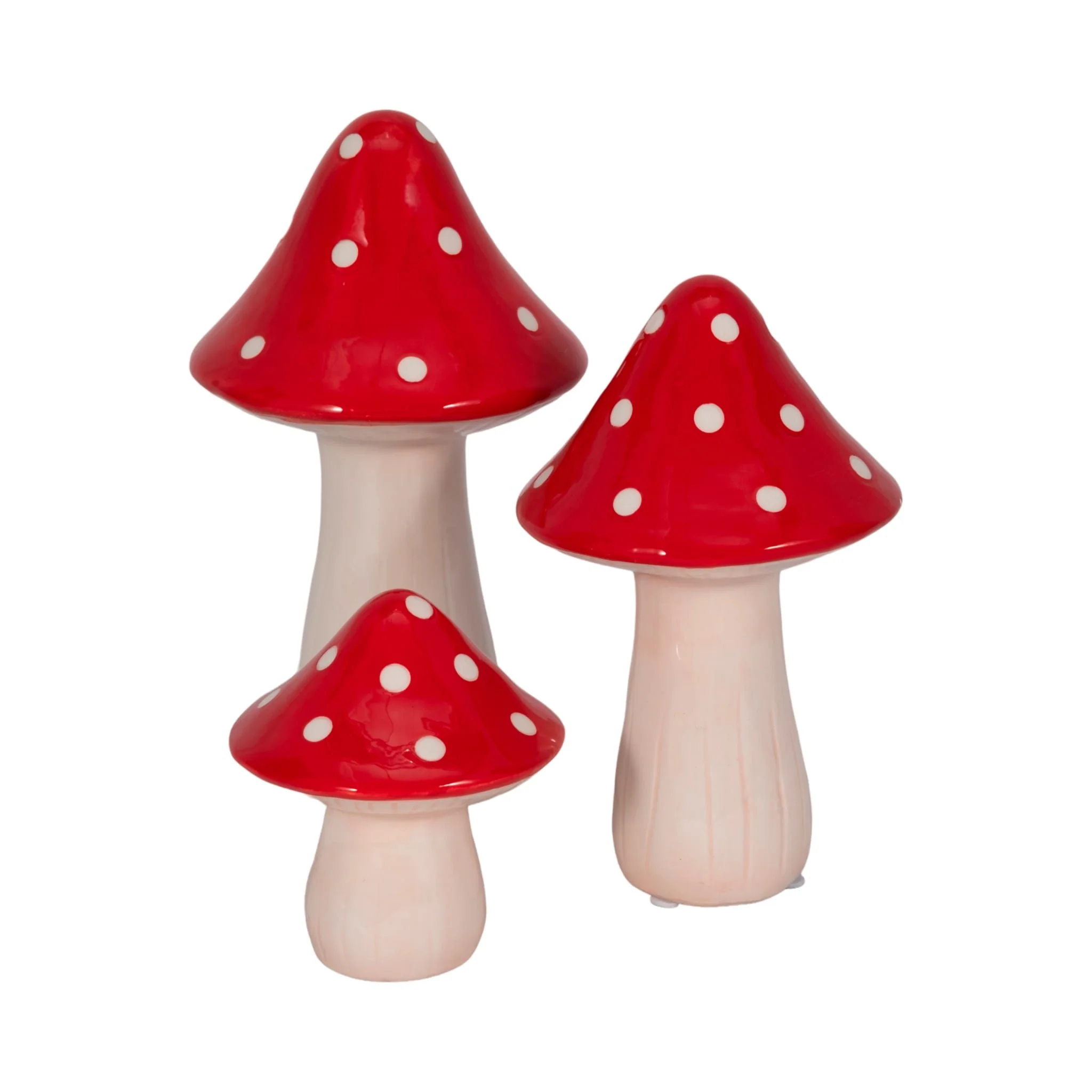 8" White Dot Fairy Mushroom, Red/white - Image 6