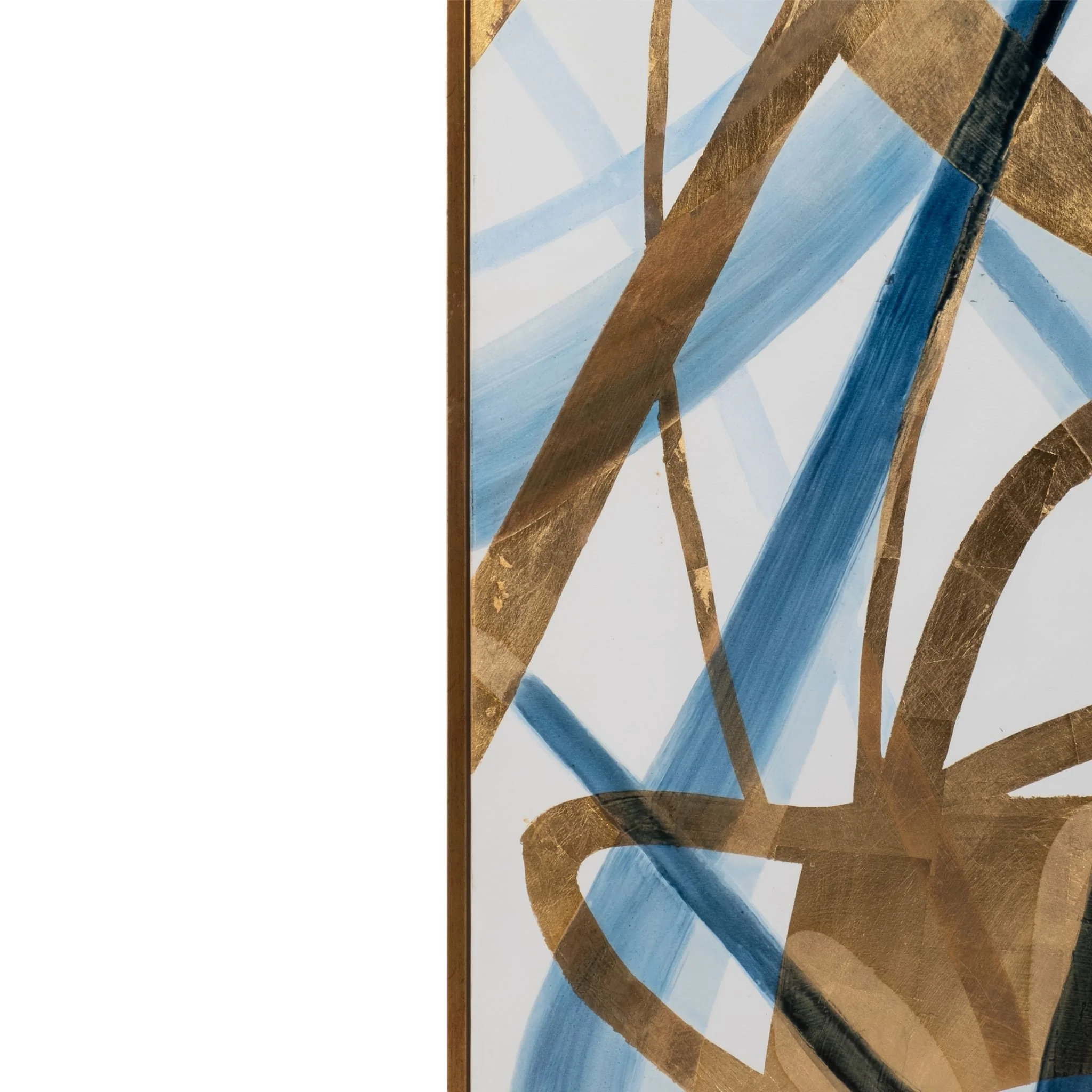 82x52, Abstract Hand Painted Oil Painting, Blue - Image 6