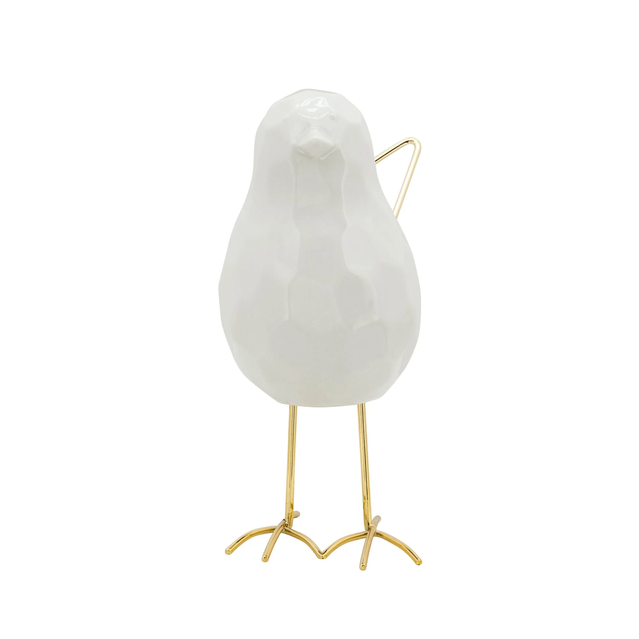 8"h Bird Statuette, White - Image 2