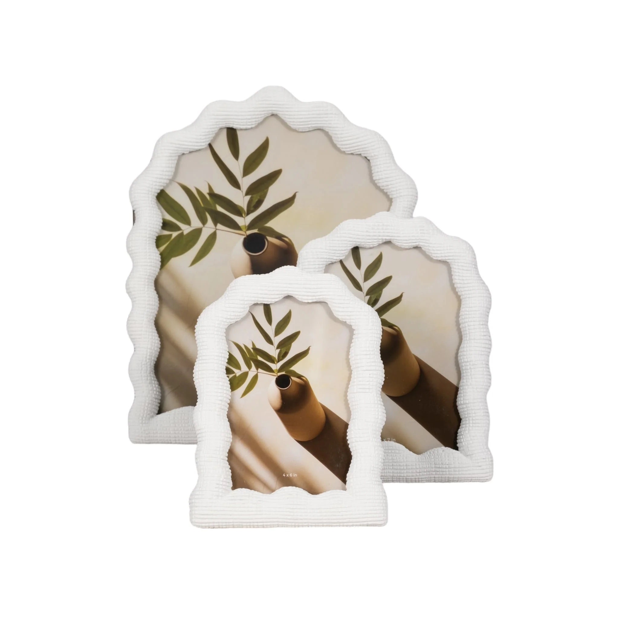 8x10 Wavy Arch Photo Frame, White - Image 6