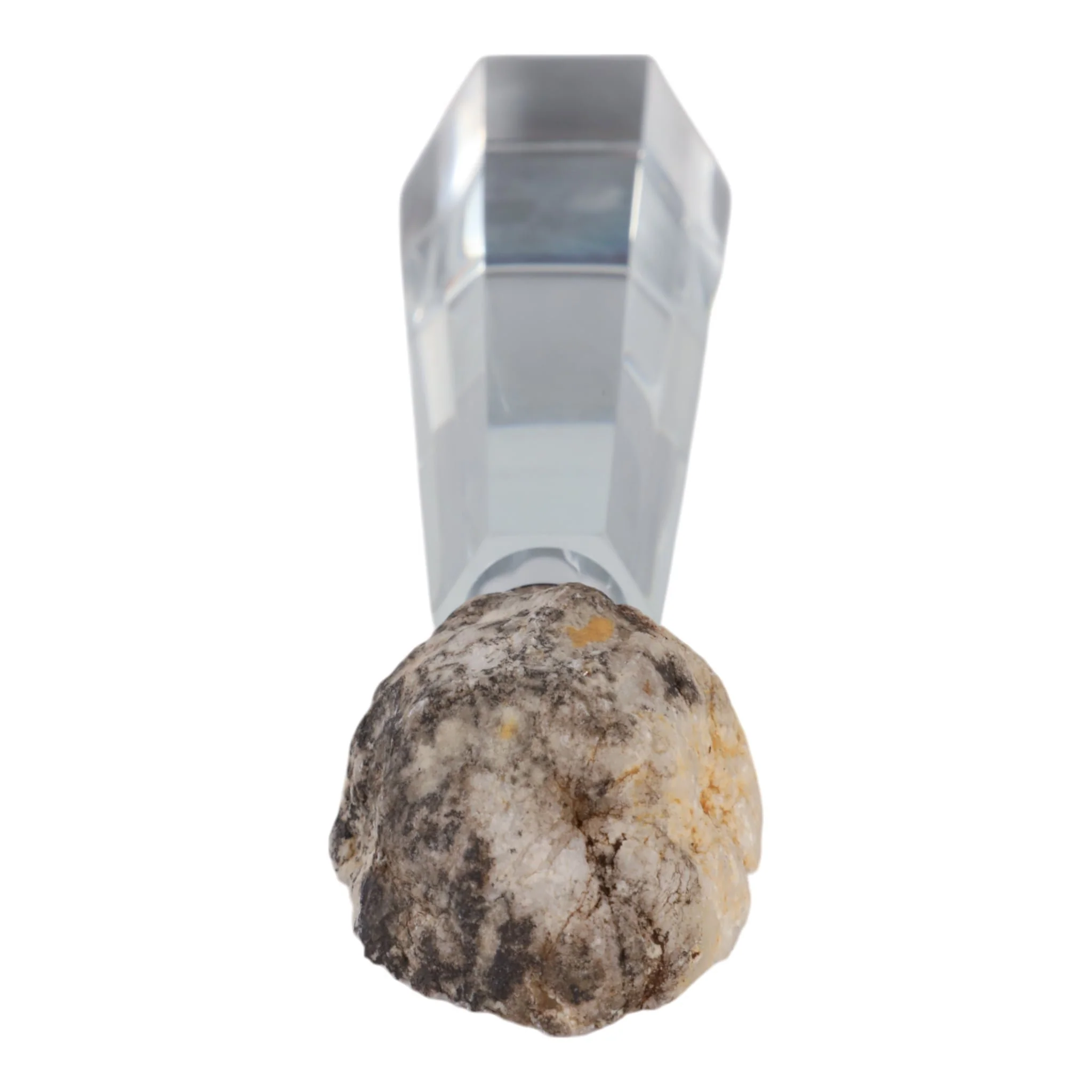8x2" Agate On Crystal Base, White/clear - Image 6