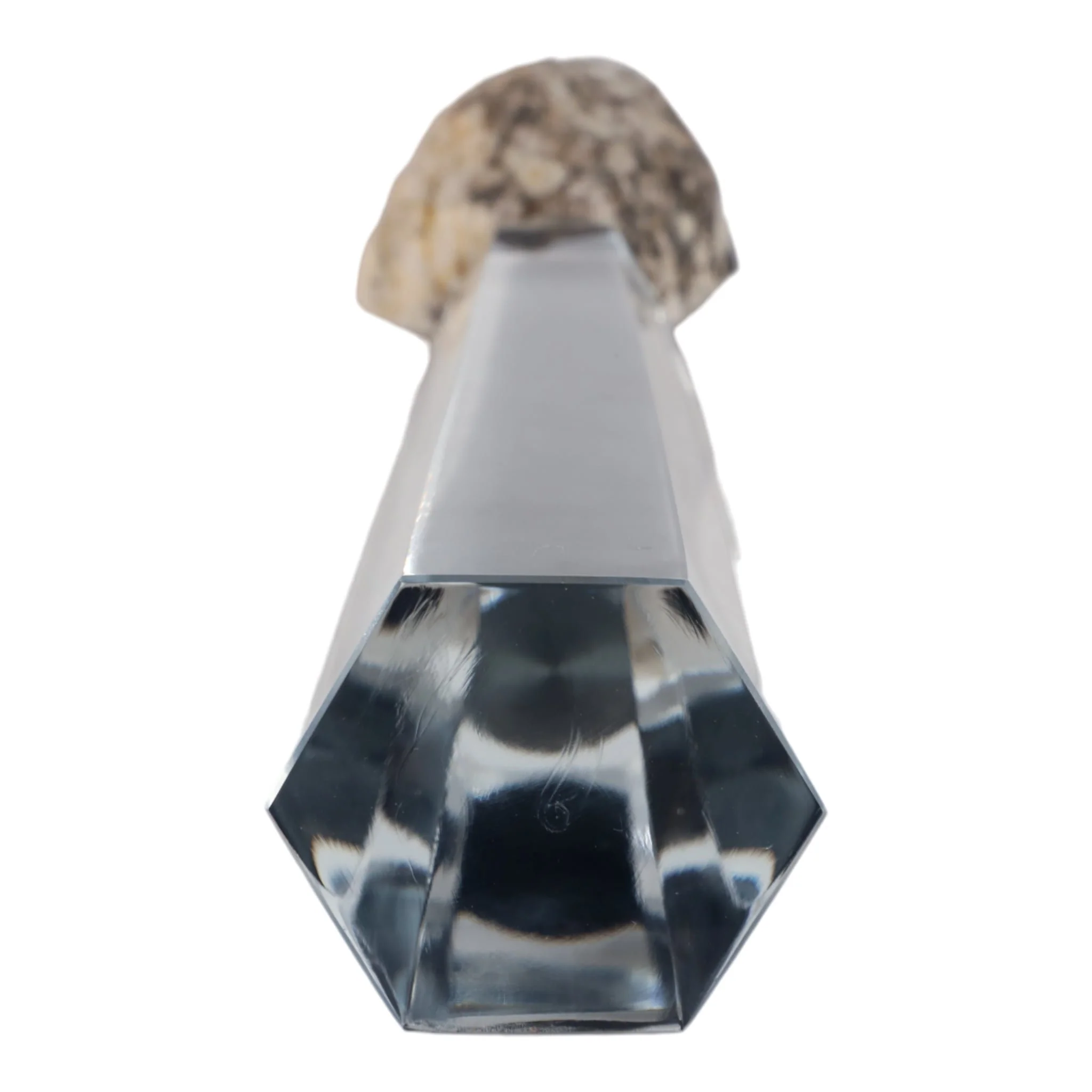 8x2" Agate On Crystal Base, White/clear - Image 7