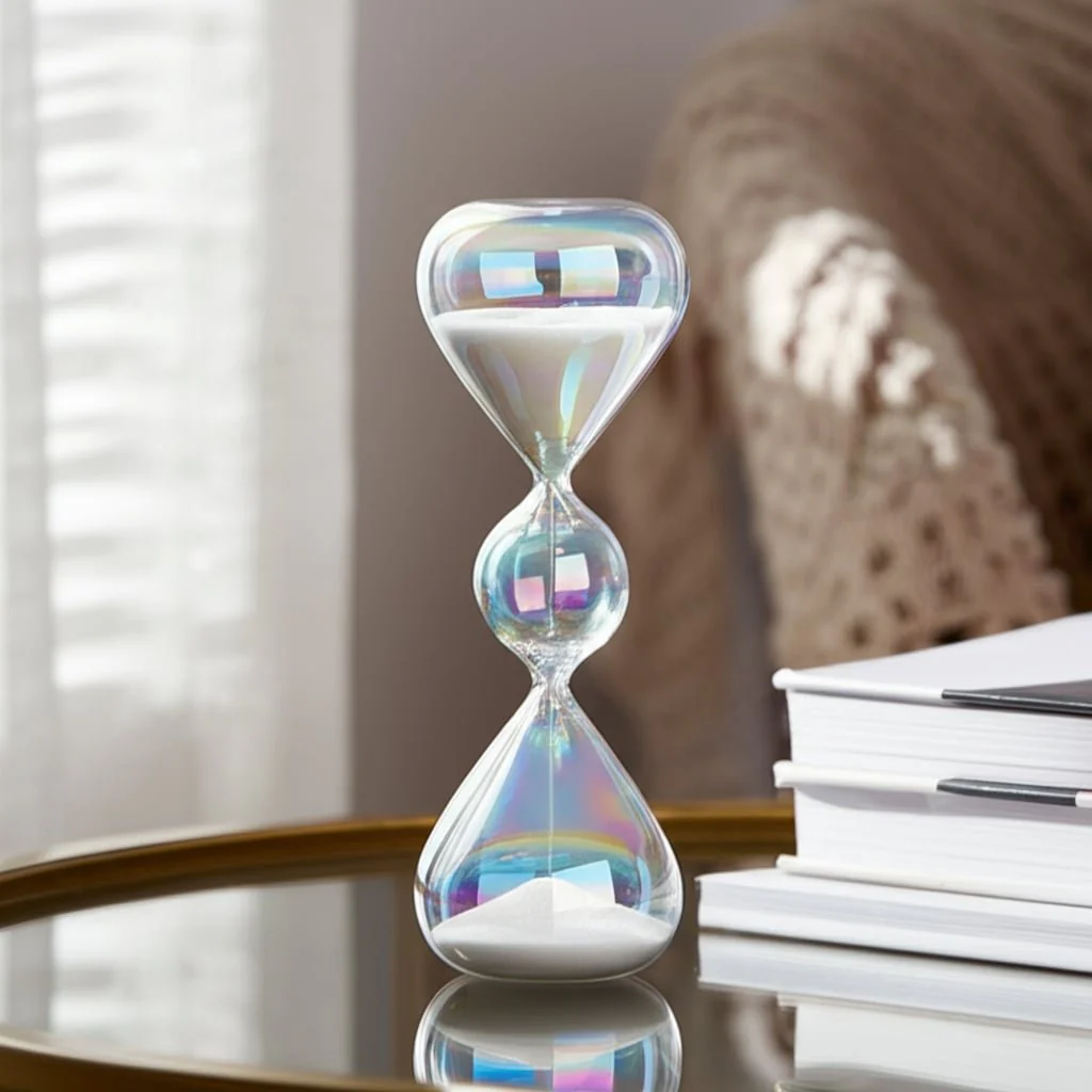 8x3" Glass 10min Bubble Sandtimer, Iridescent - Image 11