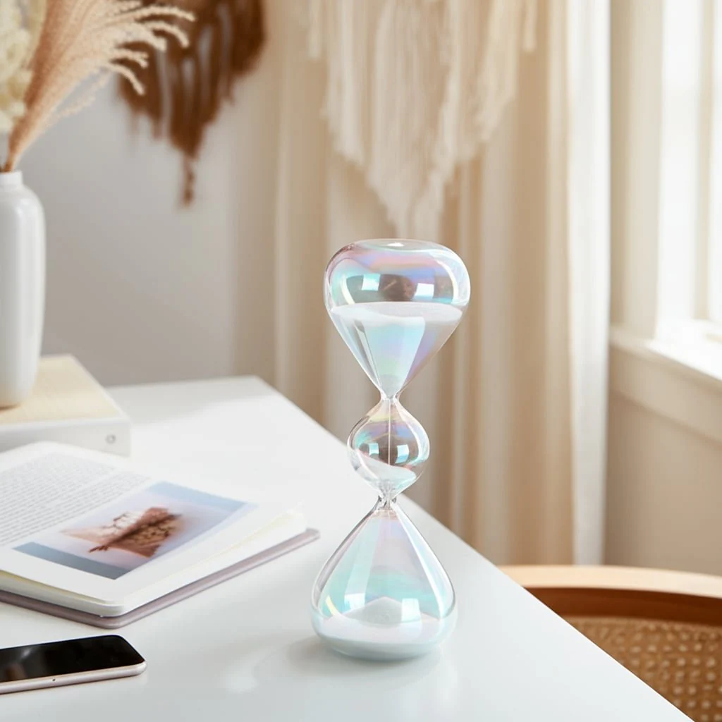 8x3" Glass 10min Bubble Sandtimer, Iridescent - Image 12