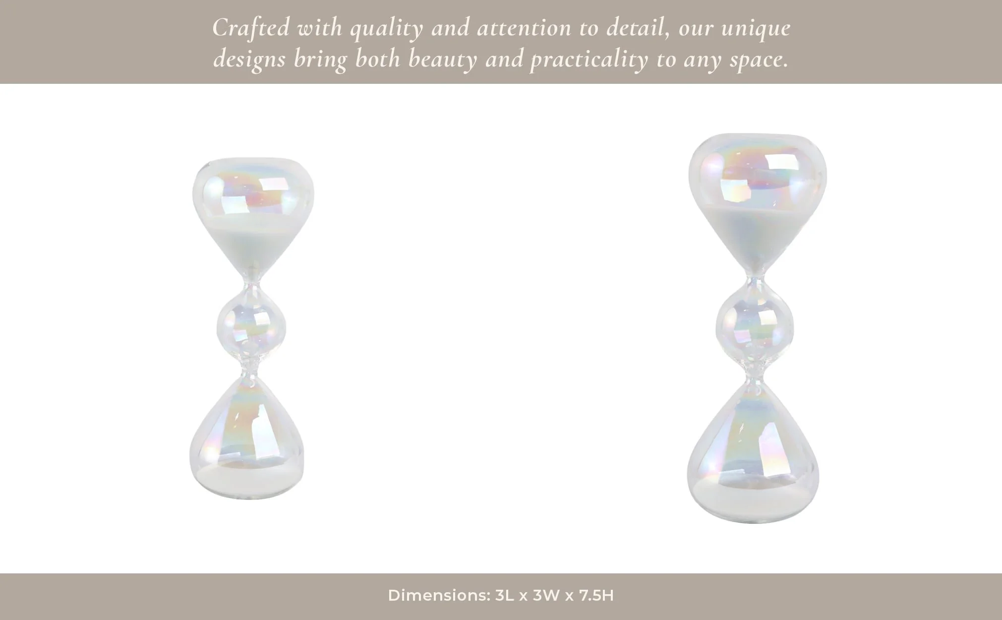 8x3" Glass 10min Bubble Sandtimer, Iridescent - Image 13