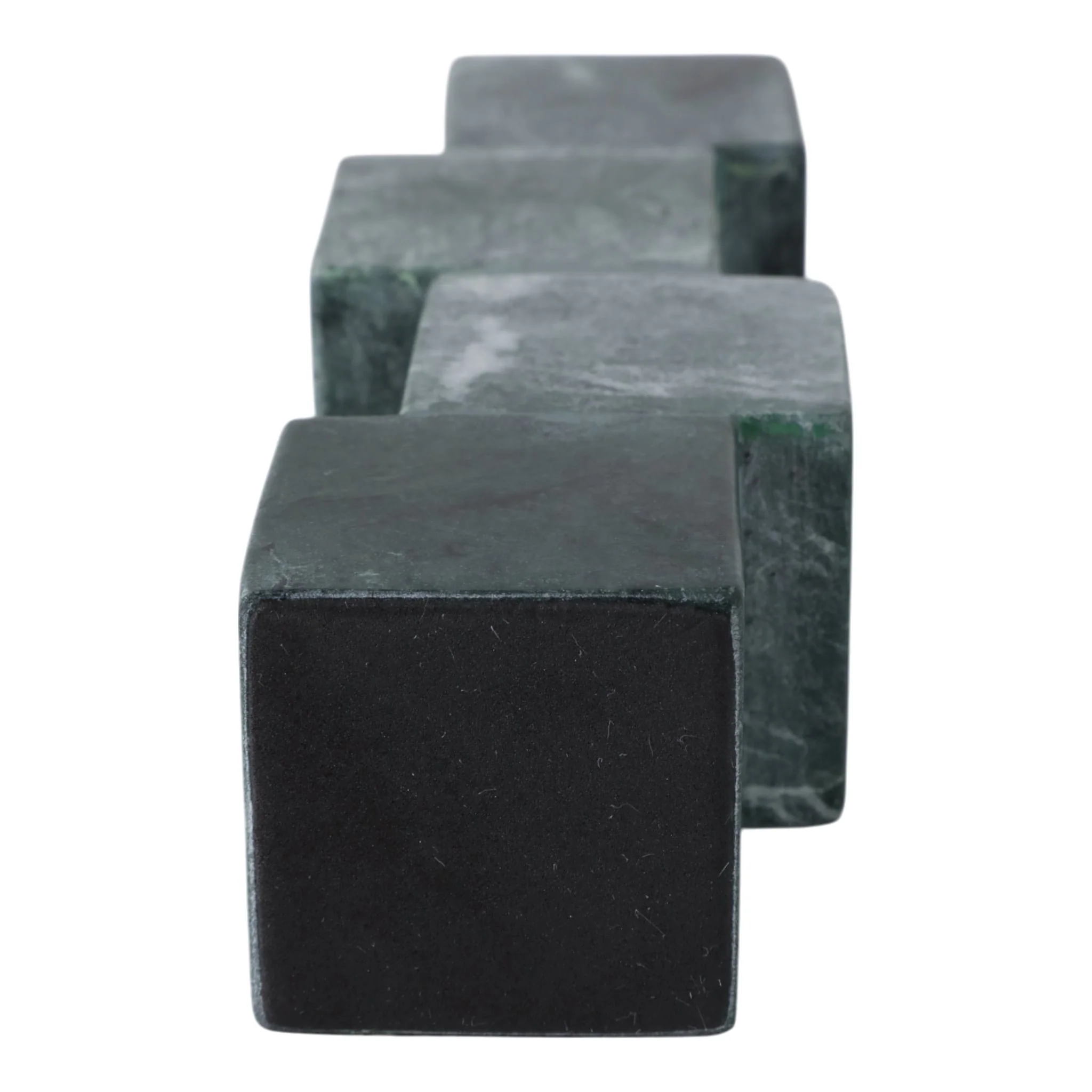 8x3" Stacked Cube Marble Taper Holder, Green - Image 7
