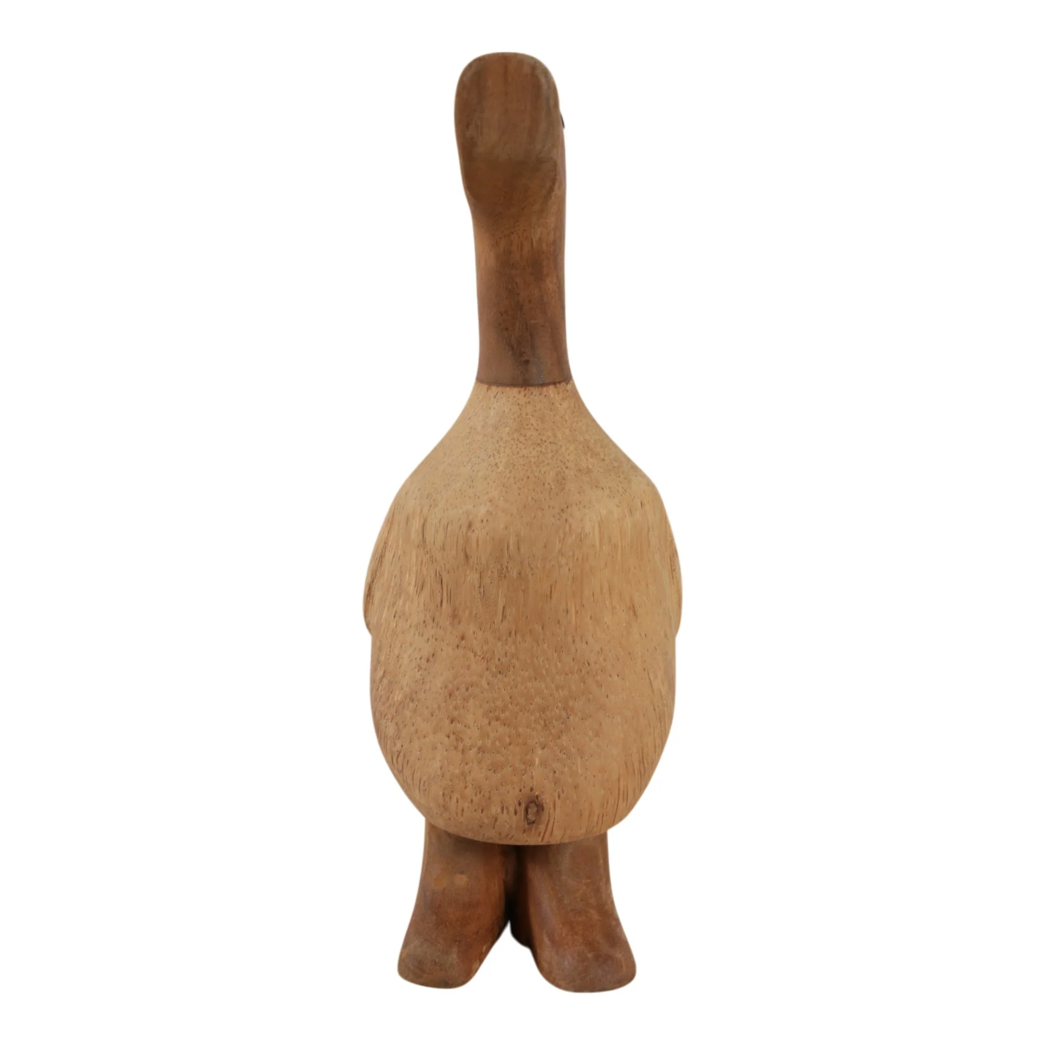 8x4" Natural Wood Duck In Boots, Brown - Image 3