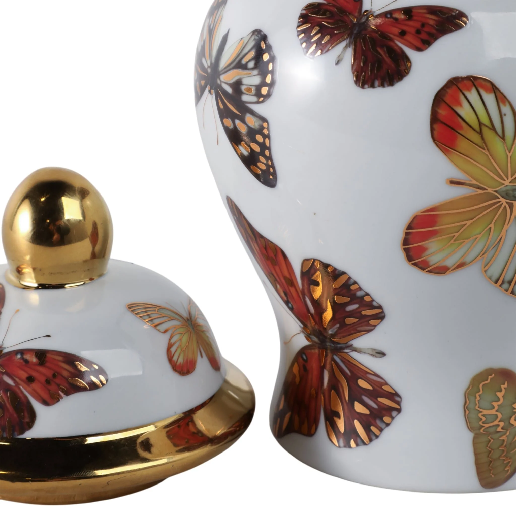 8x5" Butterflies Temple Jar, Multi - Image 5