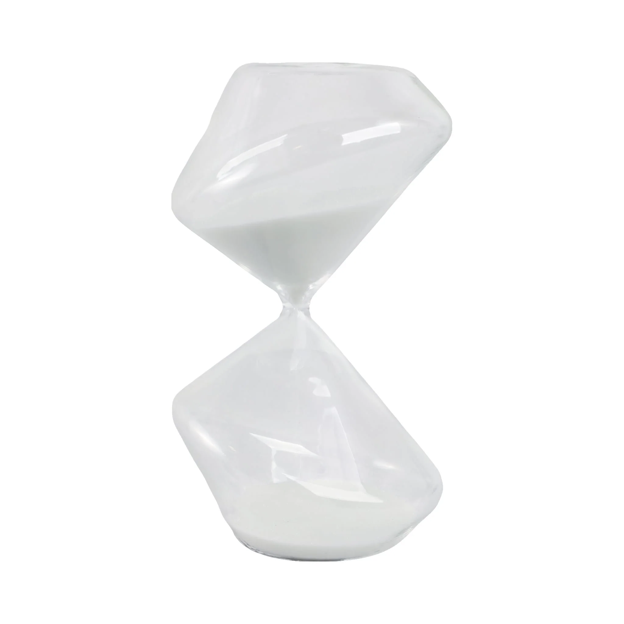 8x5" Glass 60min Abstract Sandtimer, Clear - Image 3