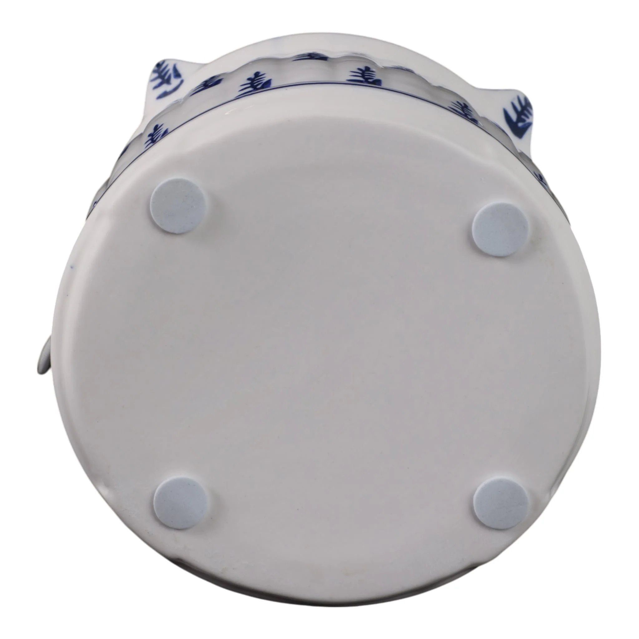8x7" Chinoiserie Large Pagoda Bird House, Wht/blu - Image 7