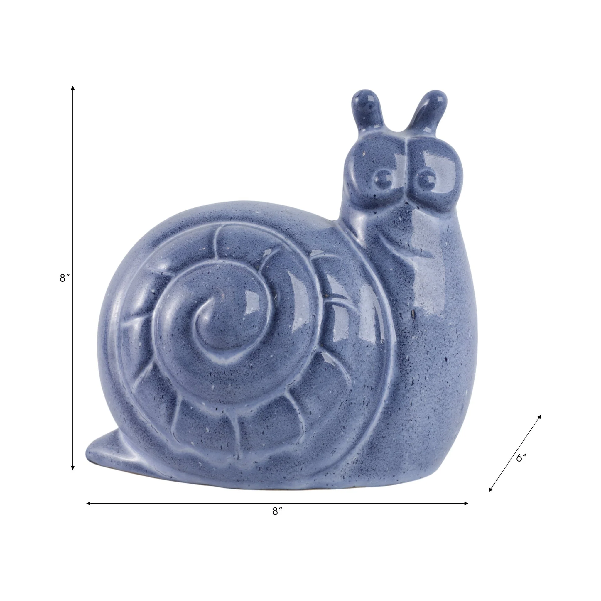 8x8" Garden Snail Reactive Finish, Blue - Image 8