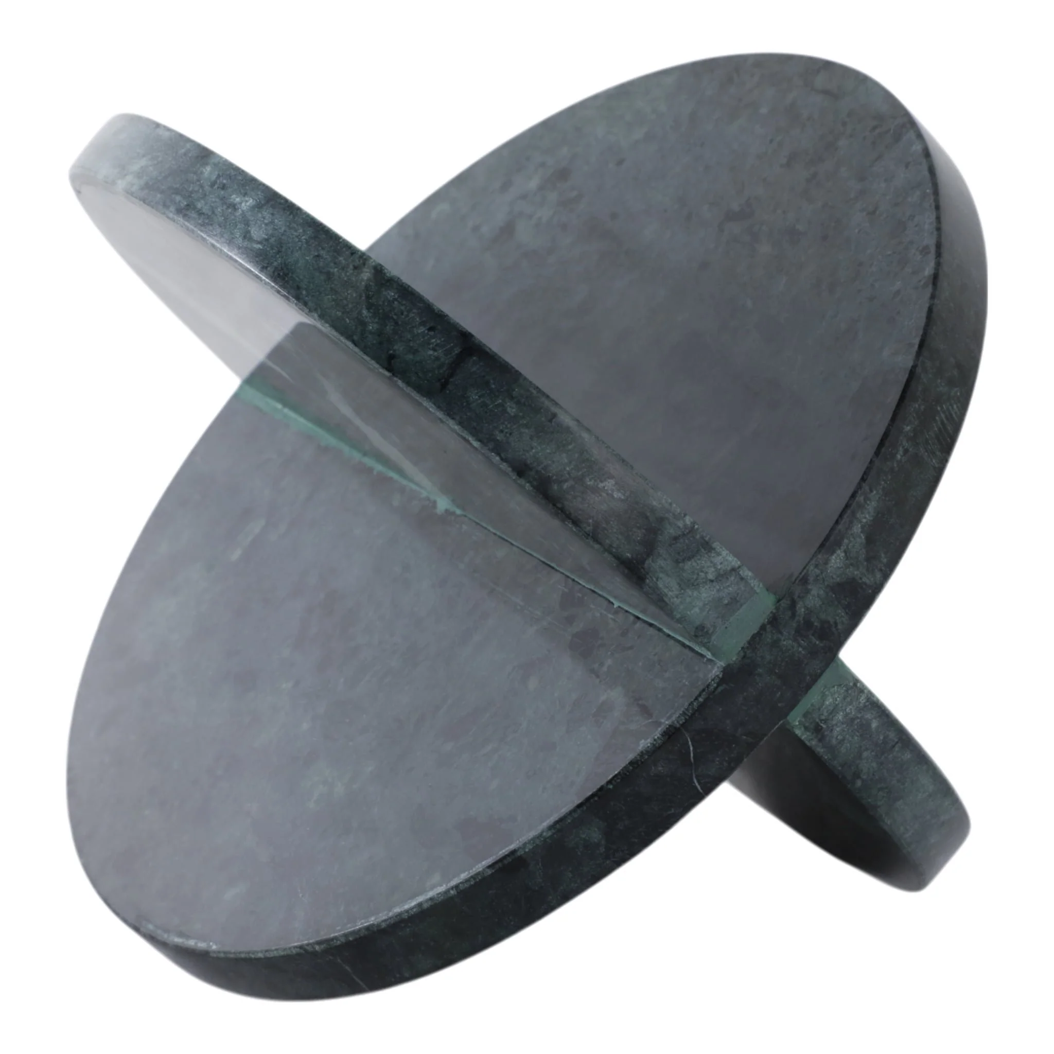 8x8" Marble Geo Object, Green - Image 2