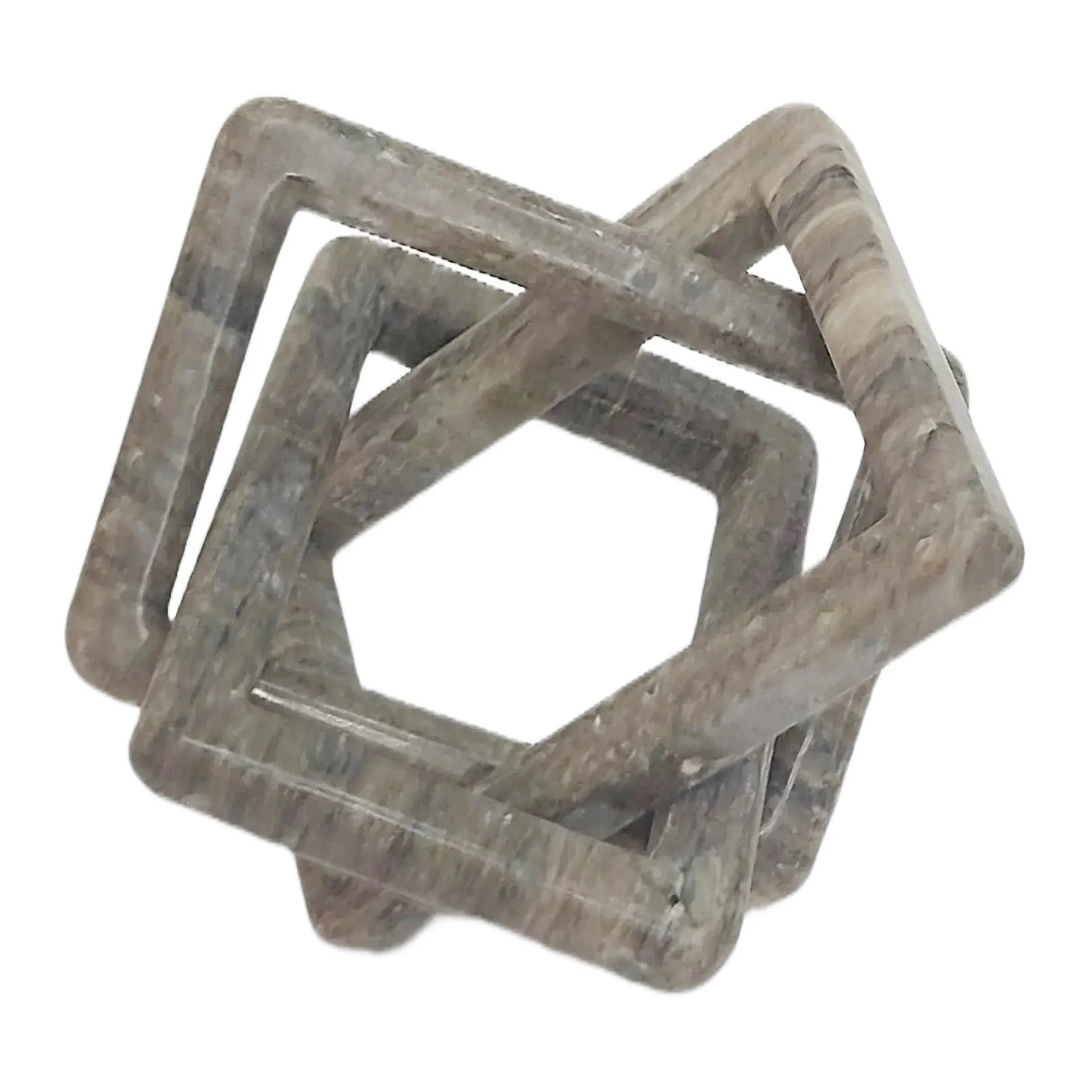 8x8" Morchana Marble Geo Knot, Beige - Image 7
