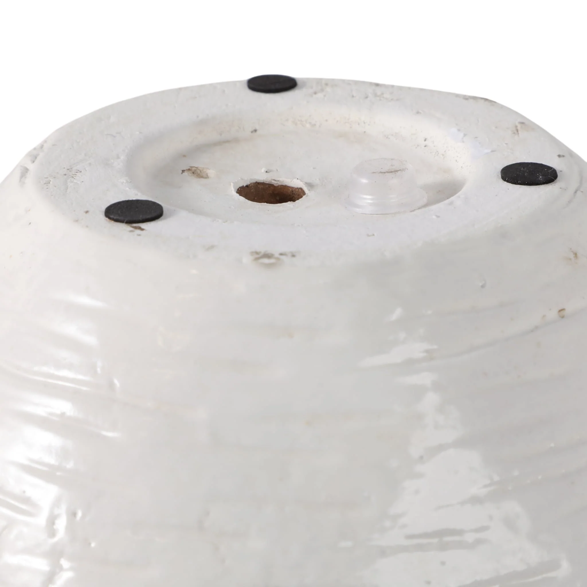 8x8" Tapered Urn Planter, White/tan - Image 7