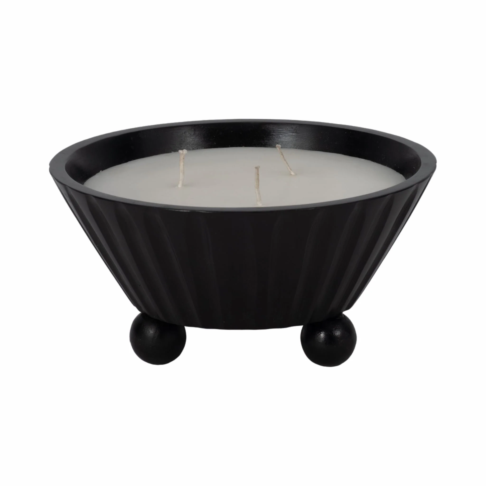 9" 17oz Footed Bowl/scented Wax, Black - Image 2