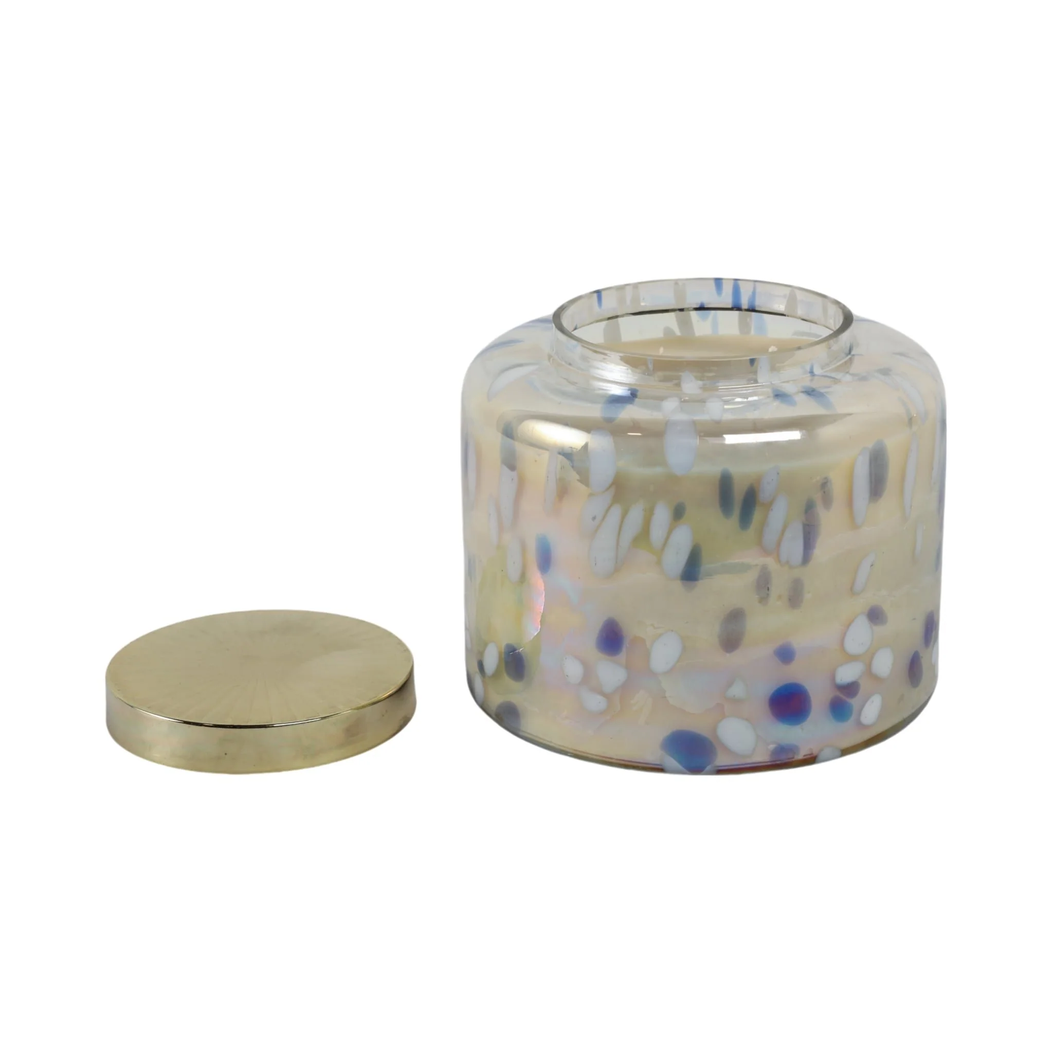 9" 180 Oz Jasmine Speckle Candle, Light Blue/go - Image 2