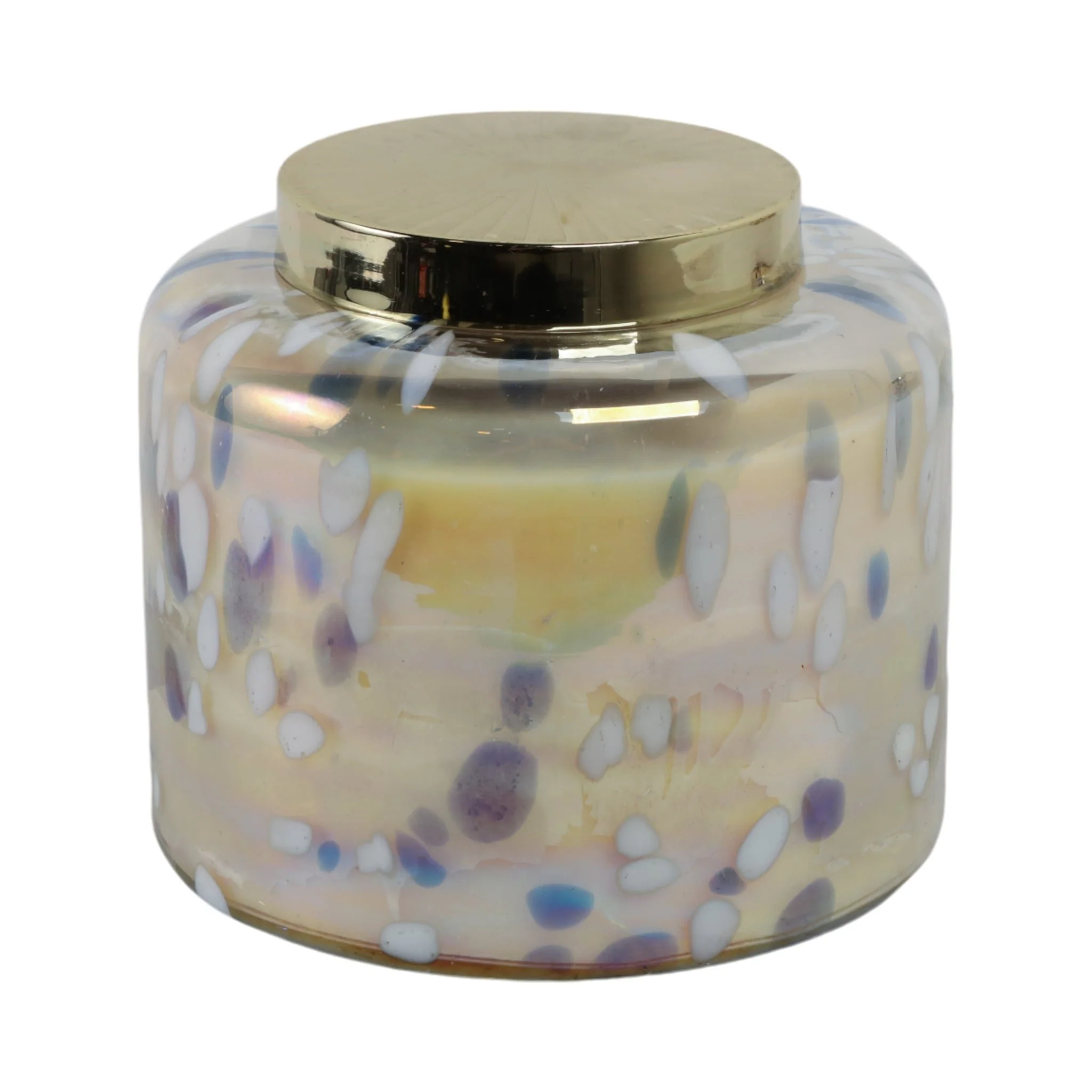 9" 180 Oz Jasmine Speckle Candle, Light Blue/go - Image 3
