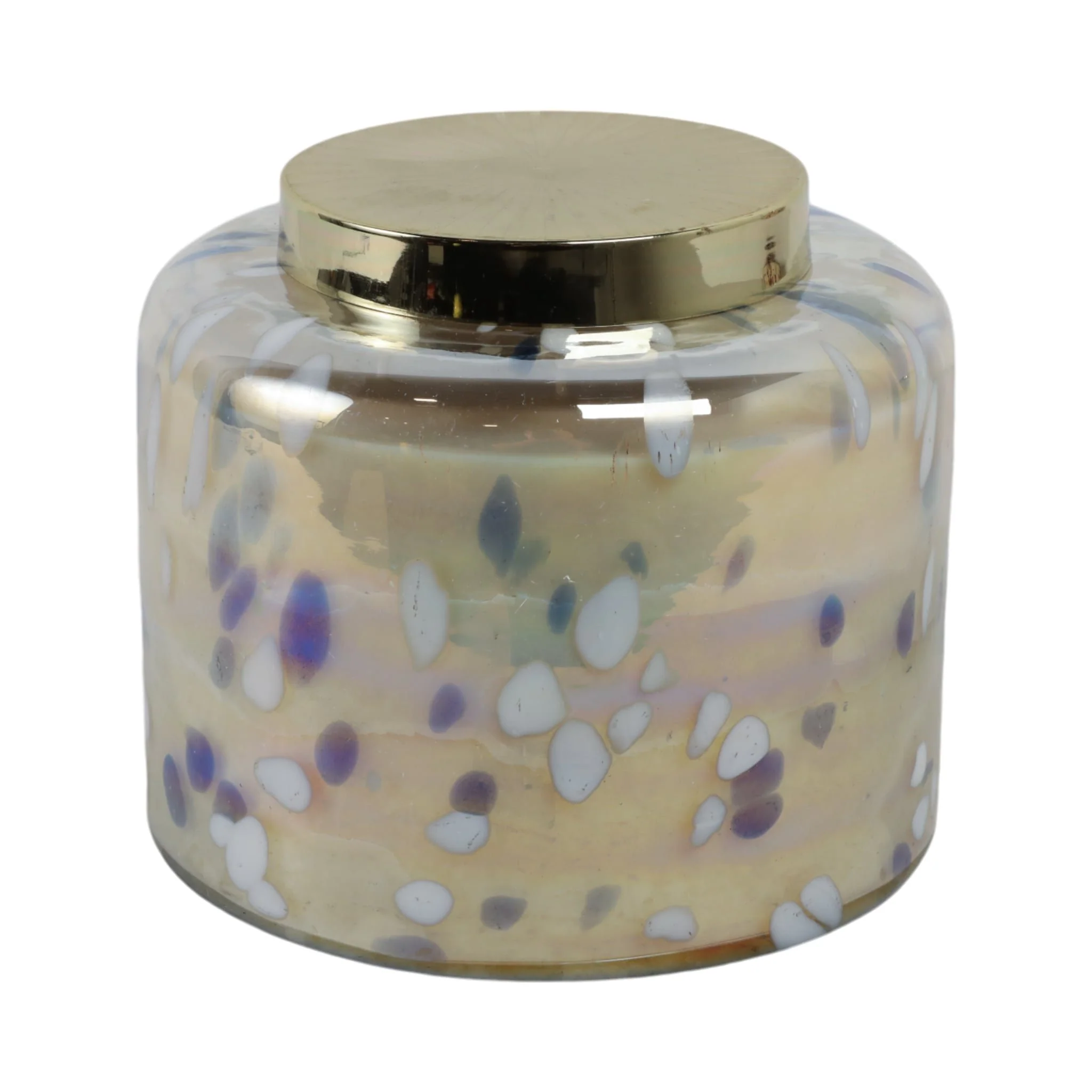 9" 180 Oz Jasmine Speckle Candle, Light Blue/go - Image 4
