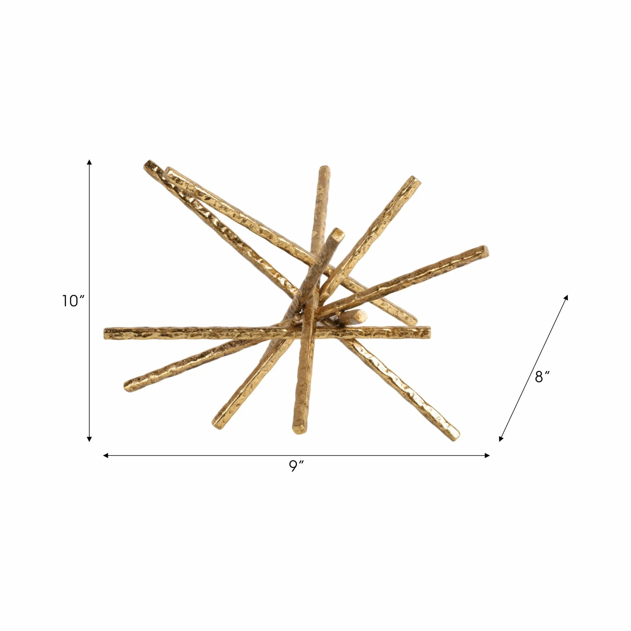 9" Abstract Bar Object, Gold - Image 2
