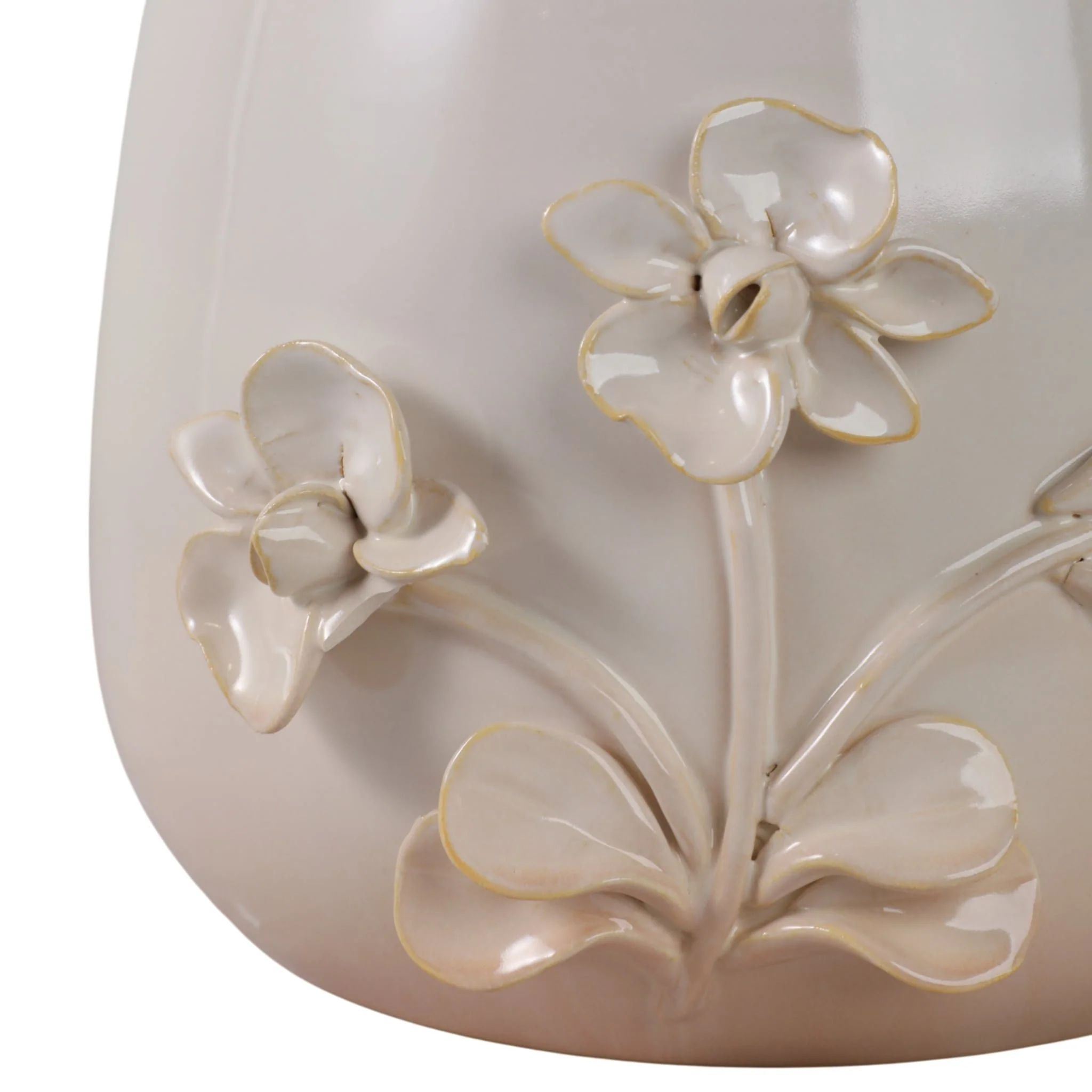 9" Flower Applique Planter, Ivory - Image 5