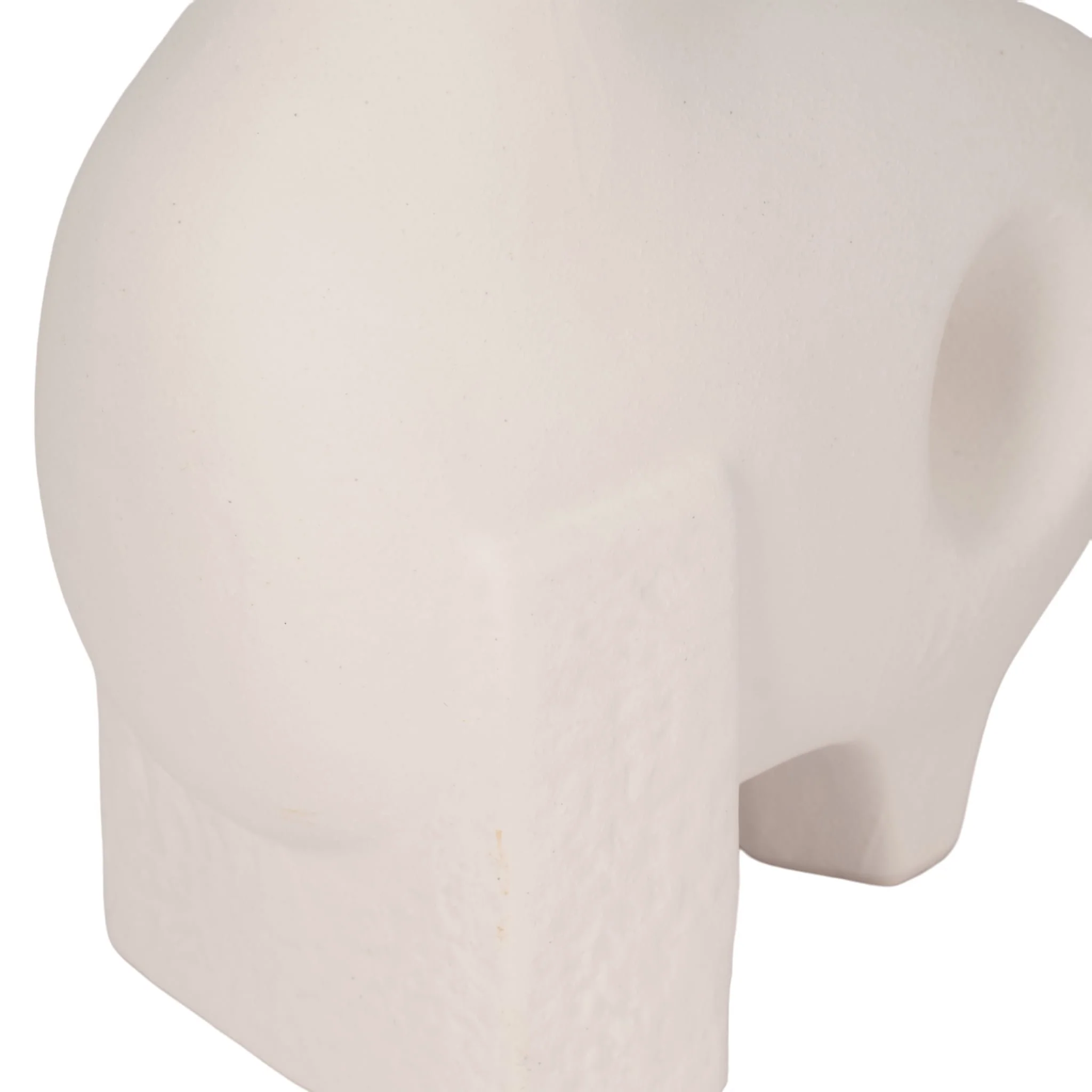 9" Funky Abstract Rough Textured Object, White - Image 5
