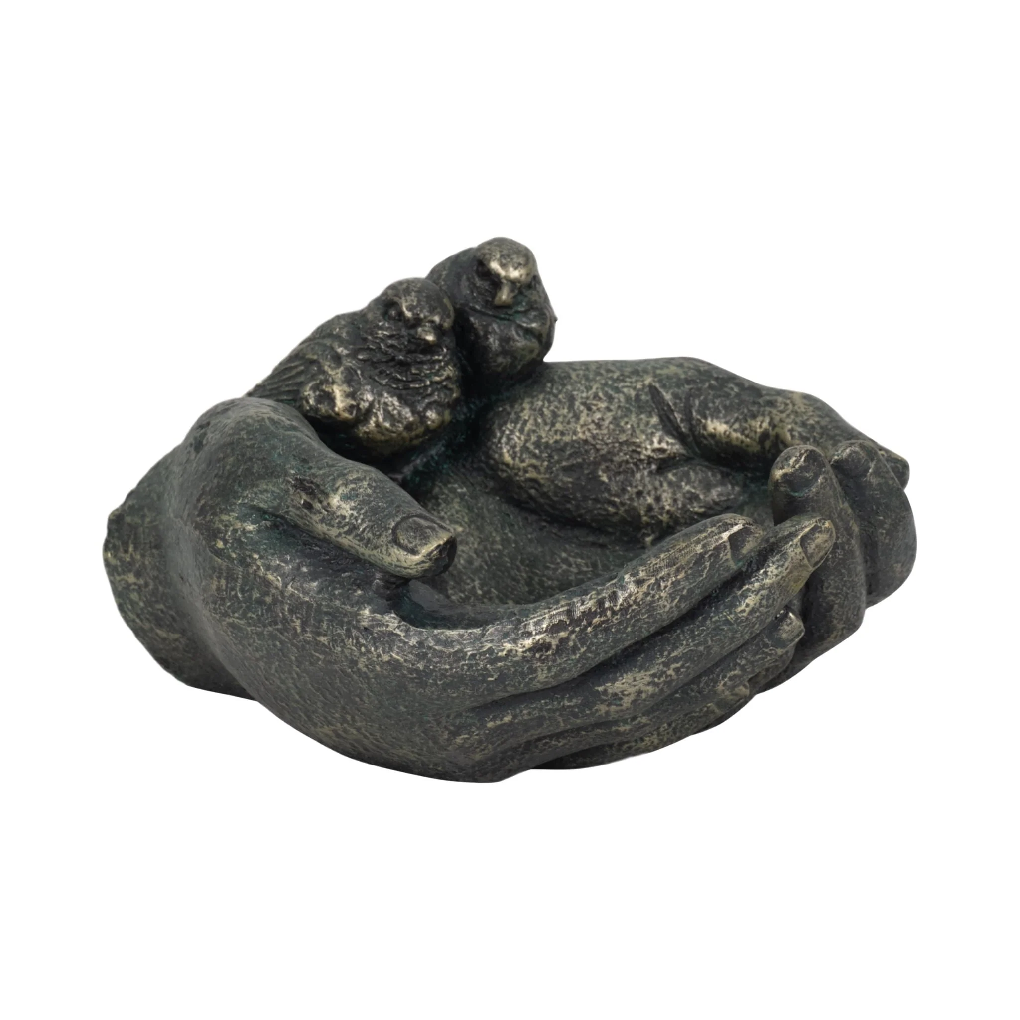 9" Giving Hands Birdfeeder, Bronze - Image 3