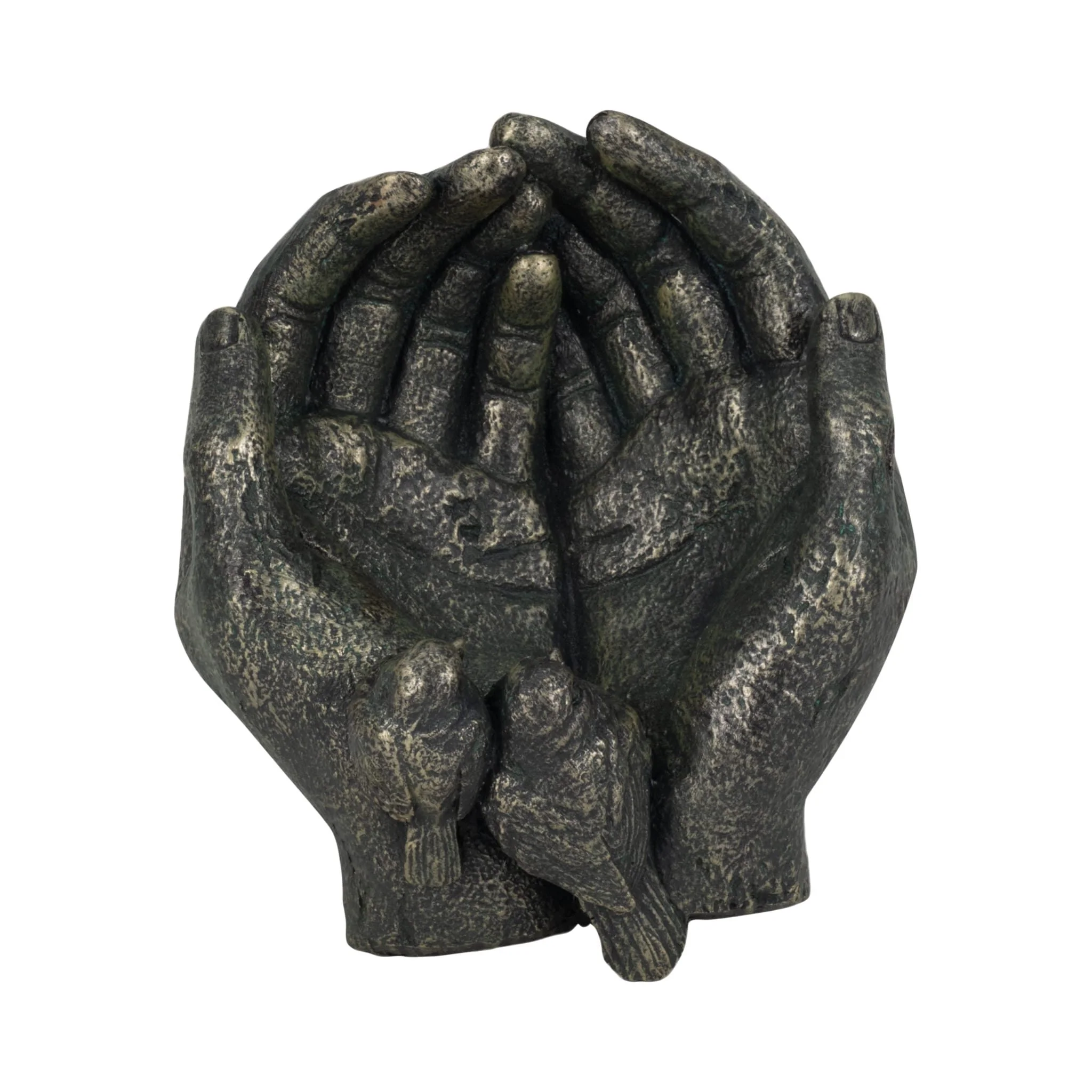 9" Giving Hands Birdfeeder, Bronze - Image 7