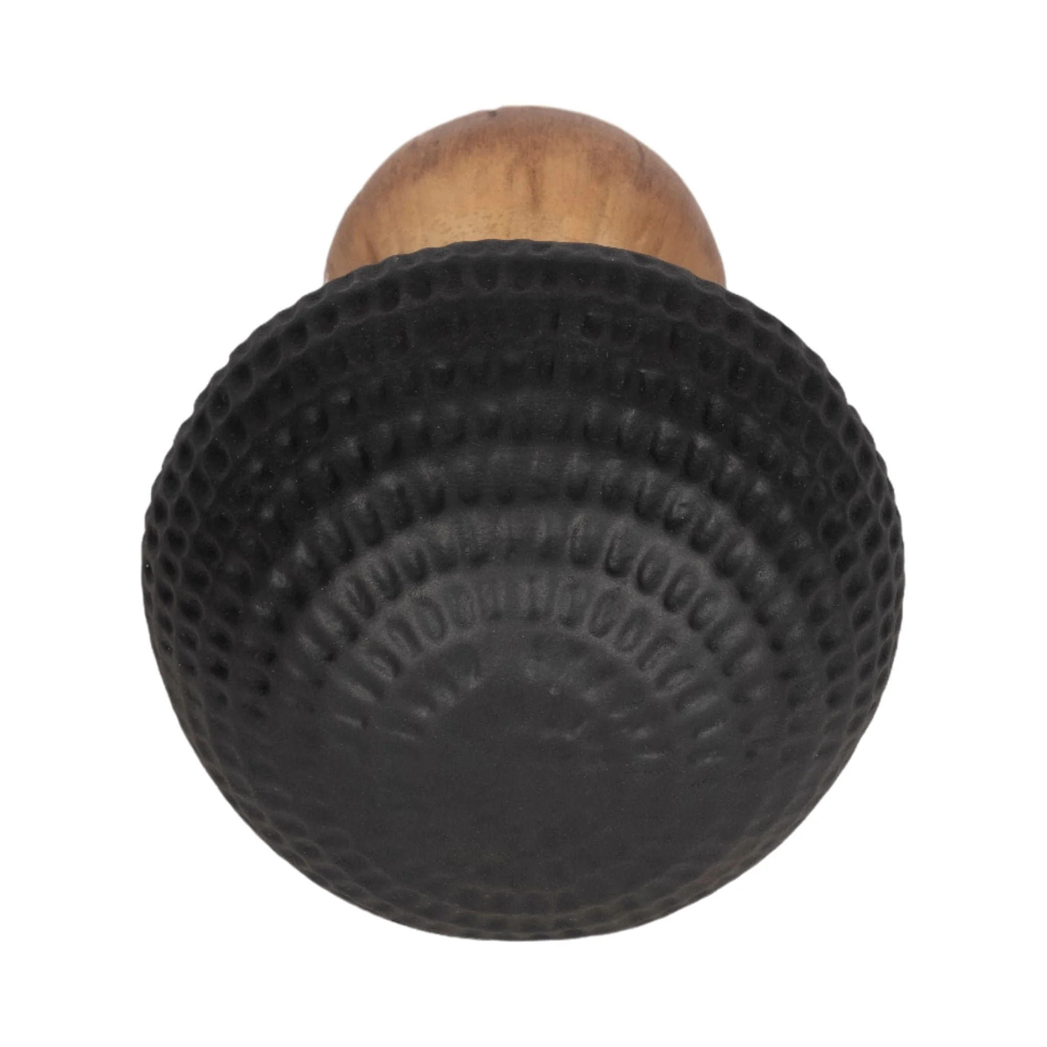 9" Hammered Top Mushroom, Black/gold - Image 4