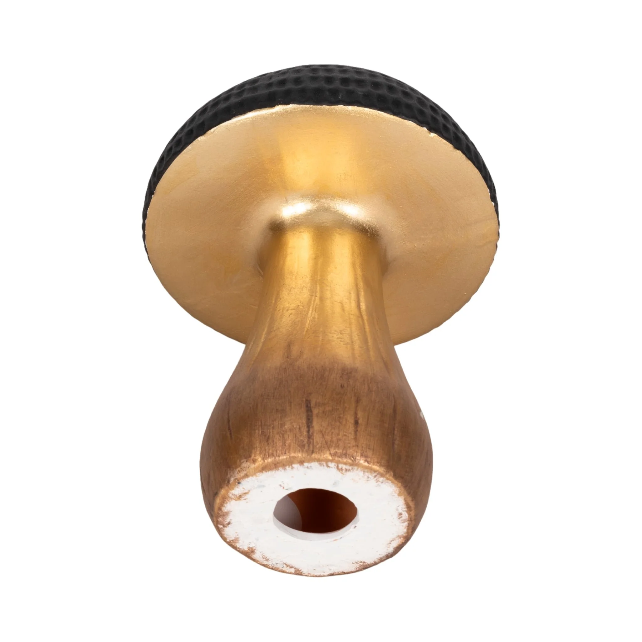 9" Hammered Top Mushroom, Black/gold - Image 5