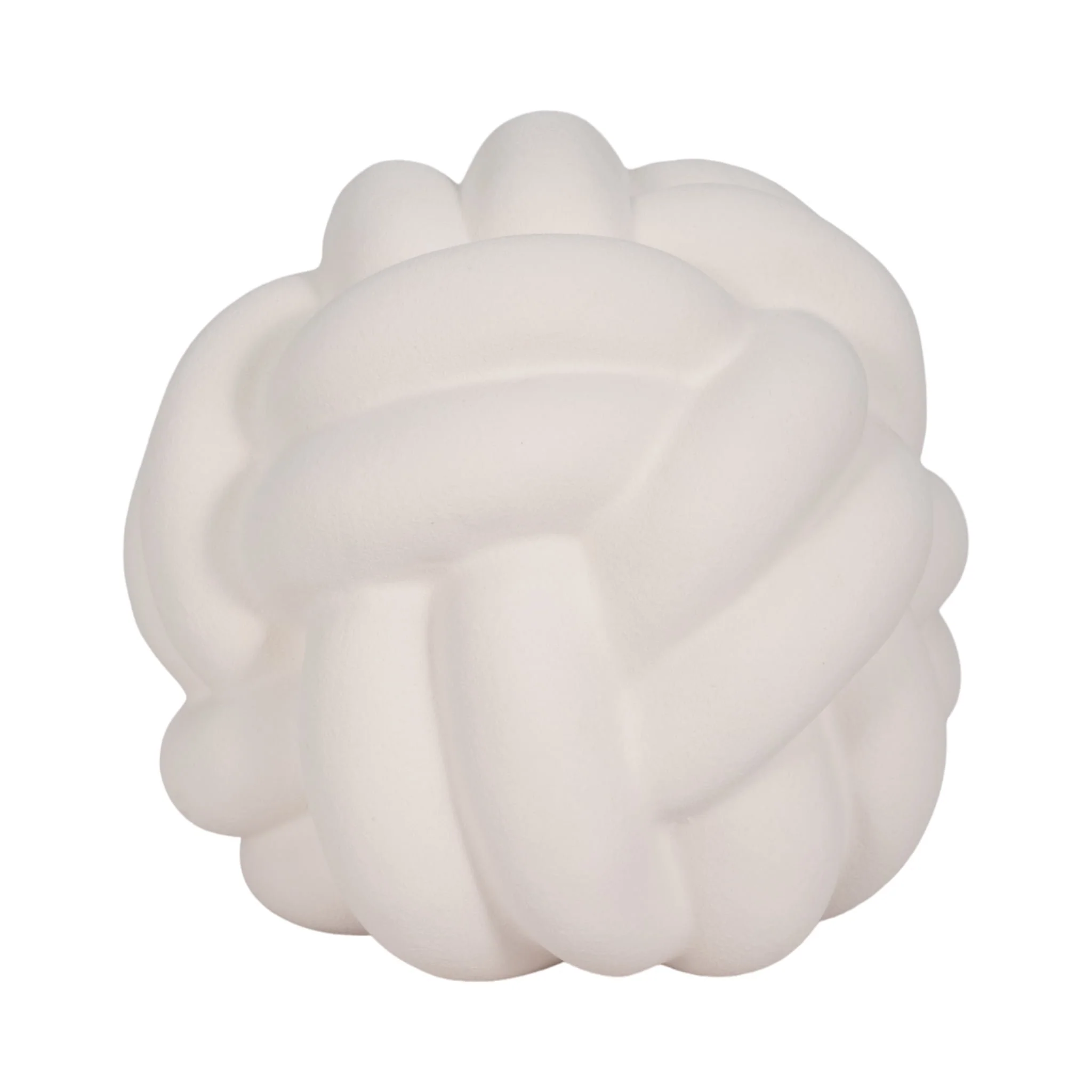 9" Knot Orb Rough Texture, White - Image 3