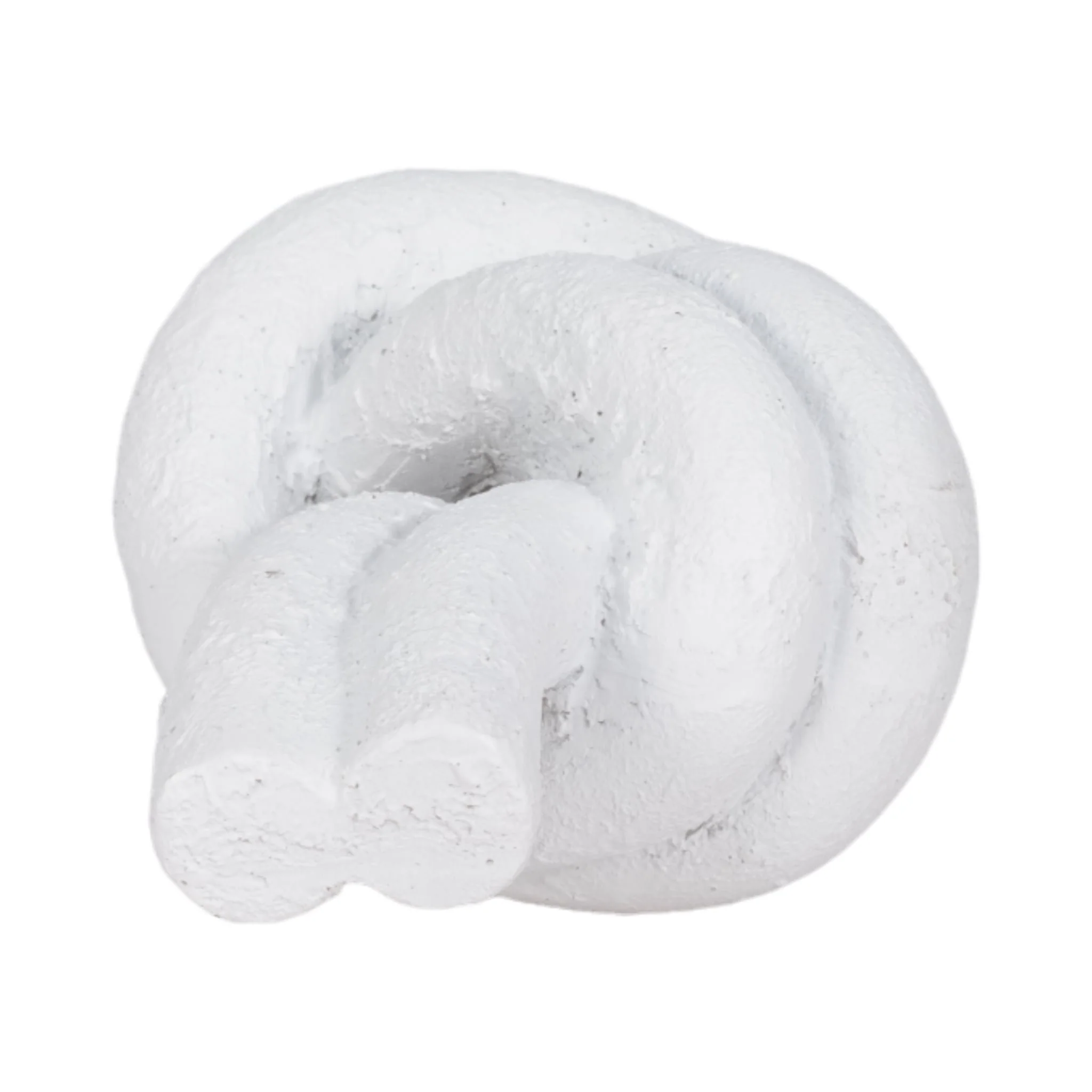 9" Loop Knot Object, White - Image 4