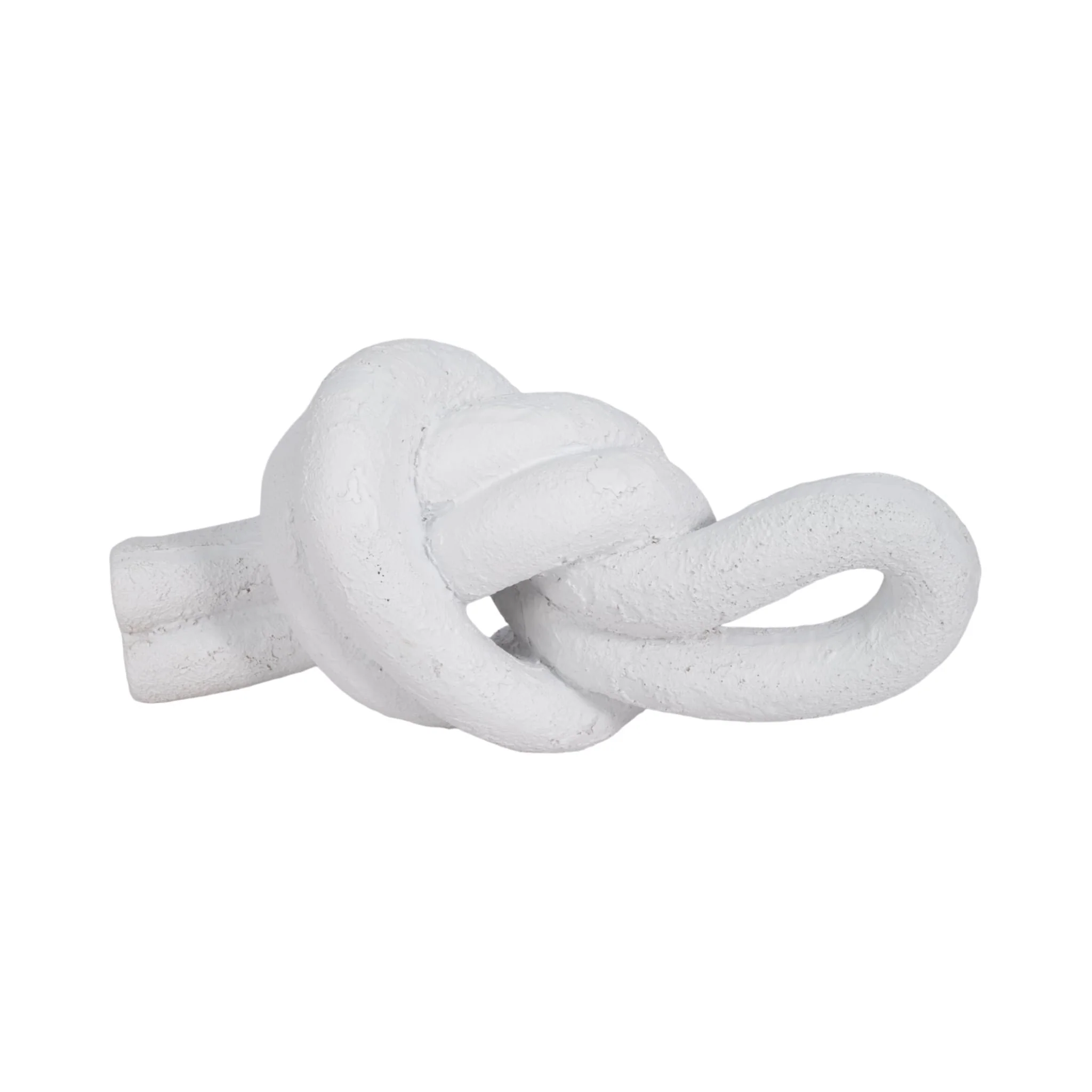 9" Loop Knot Object, White - Image 7
