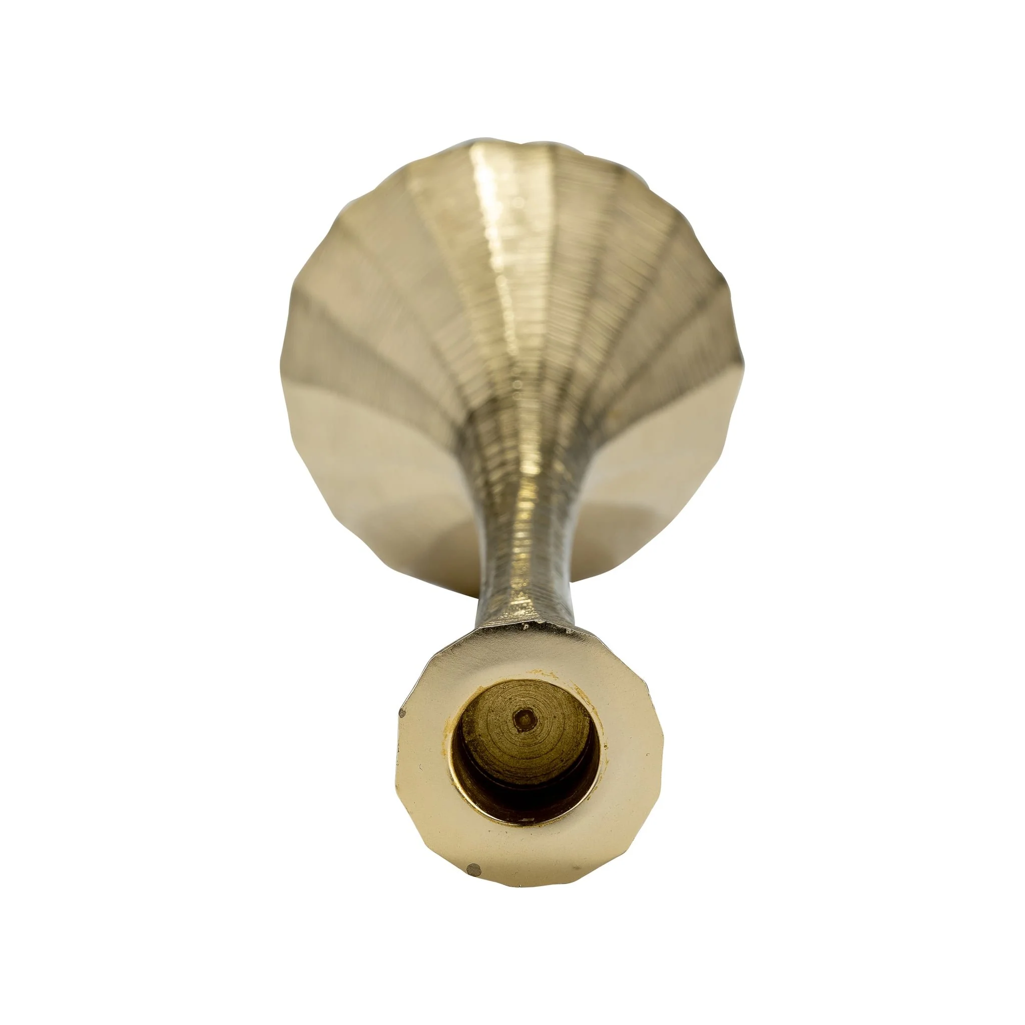 9" Metal, Taper Candle Holder, Brass - Image 5