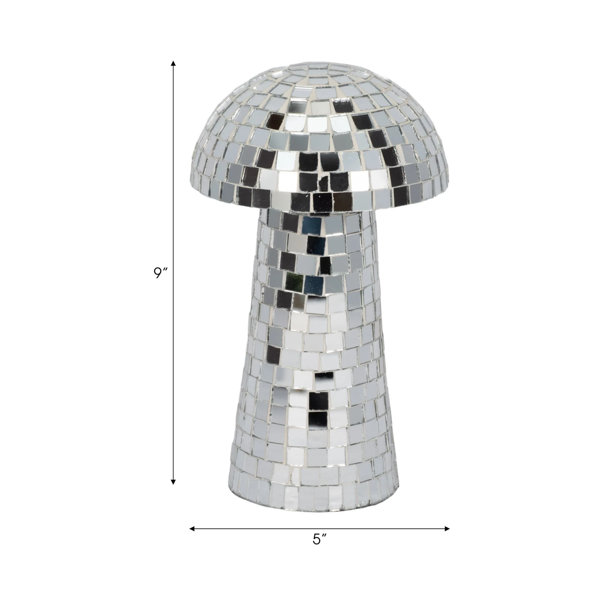 9" Mosaic Mushroom, Silver - Image 7