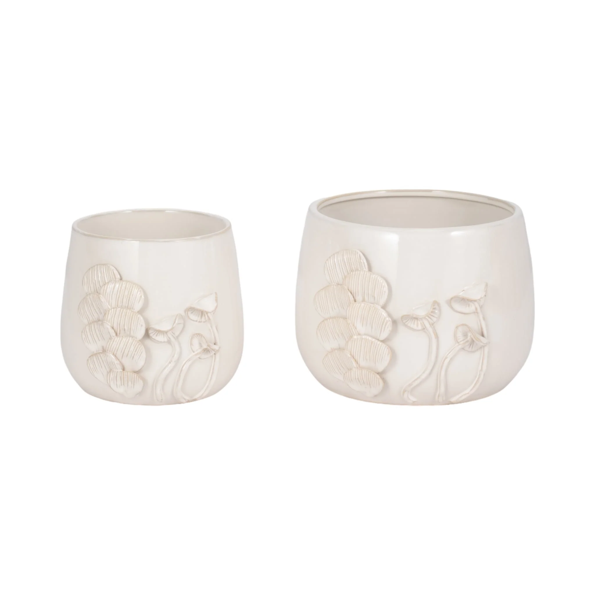9" Mushroom Applique Planter, Ivory - Image 7