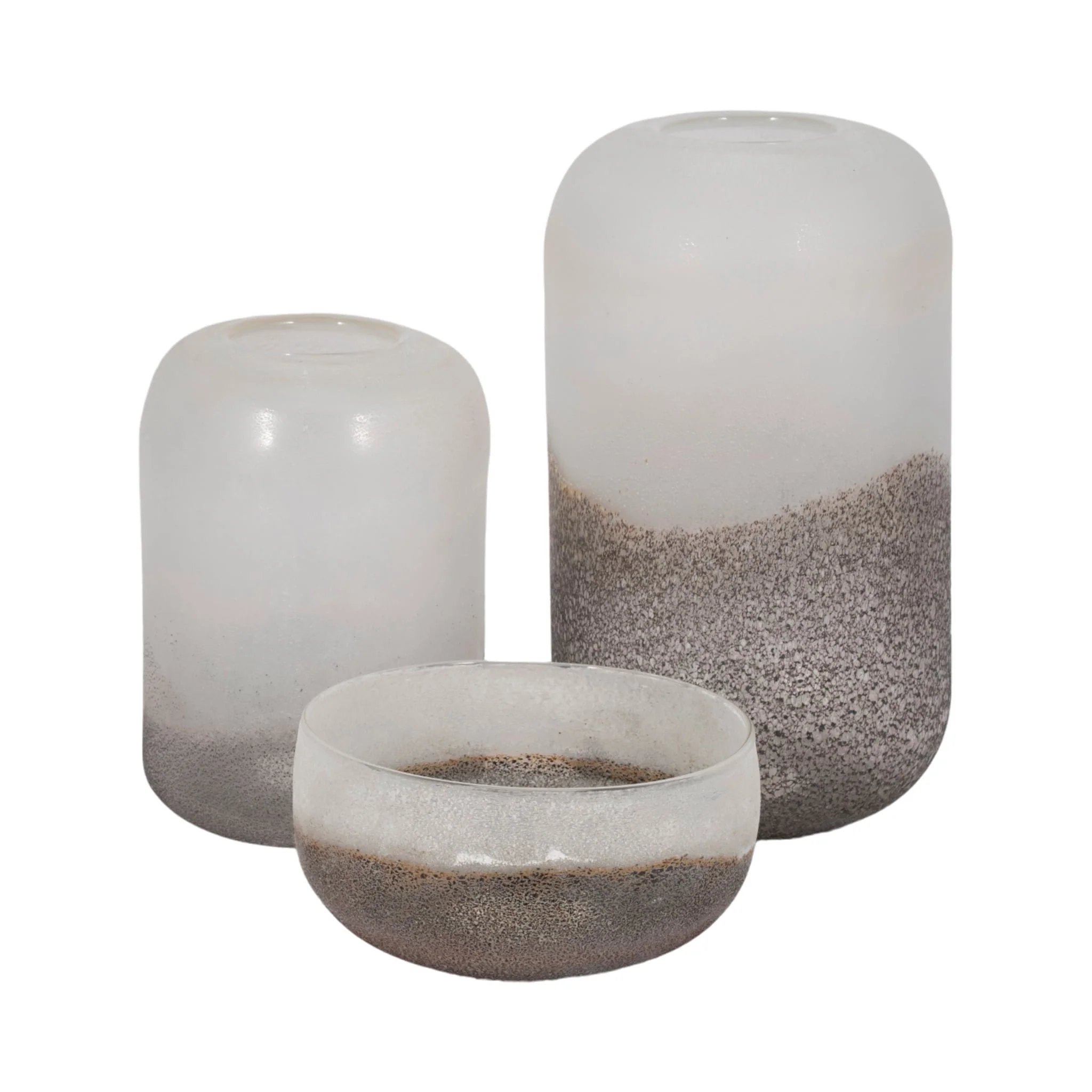 9" Ombre Cylinder Vase, White/grey - Image 8