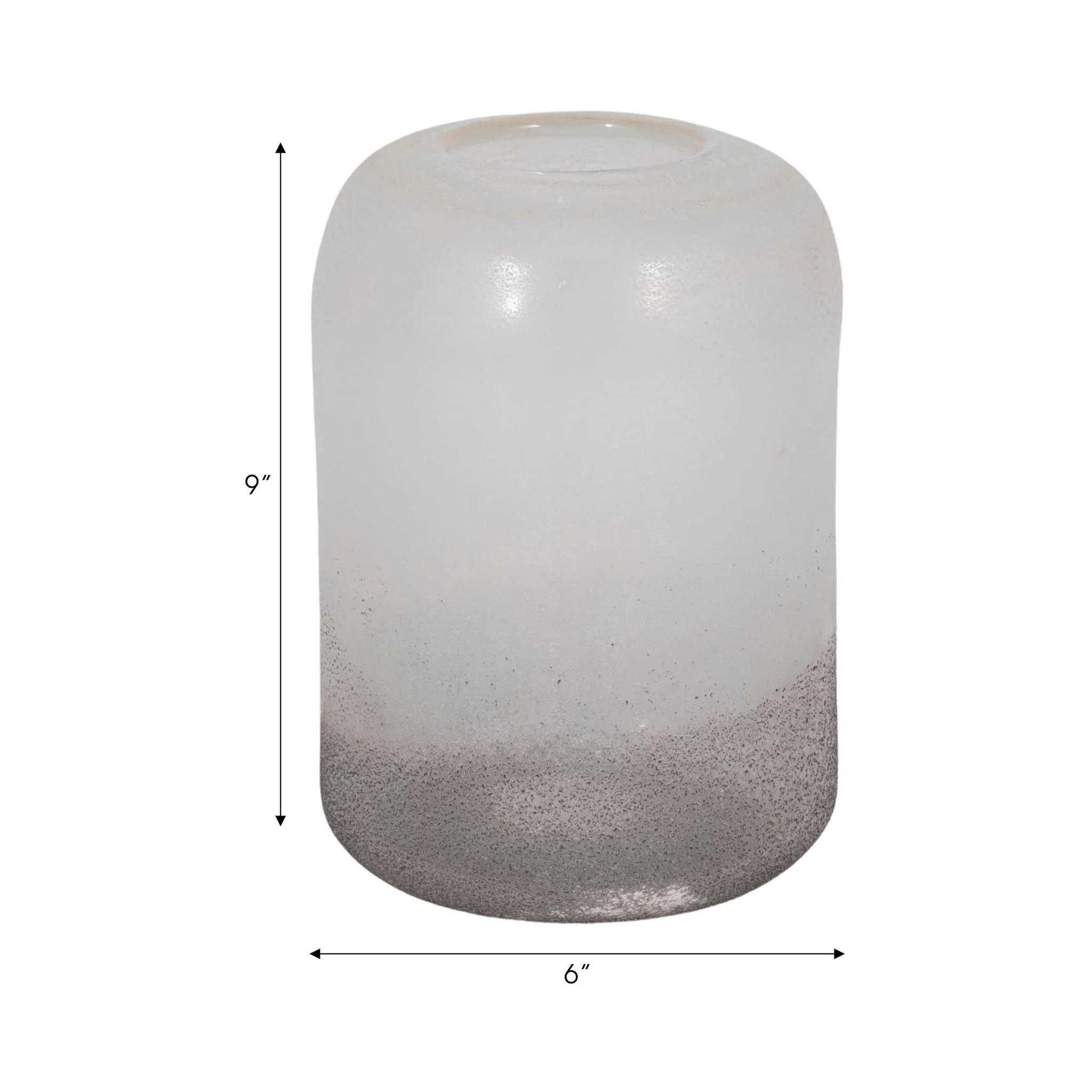 9" Ombre Cylinder Vase, White/grey - Image 9