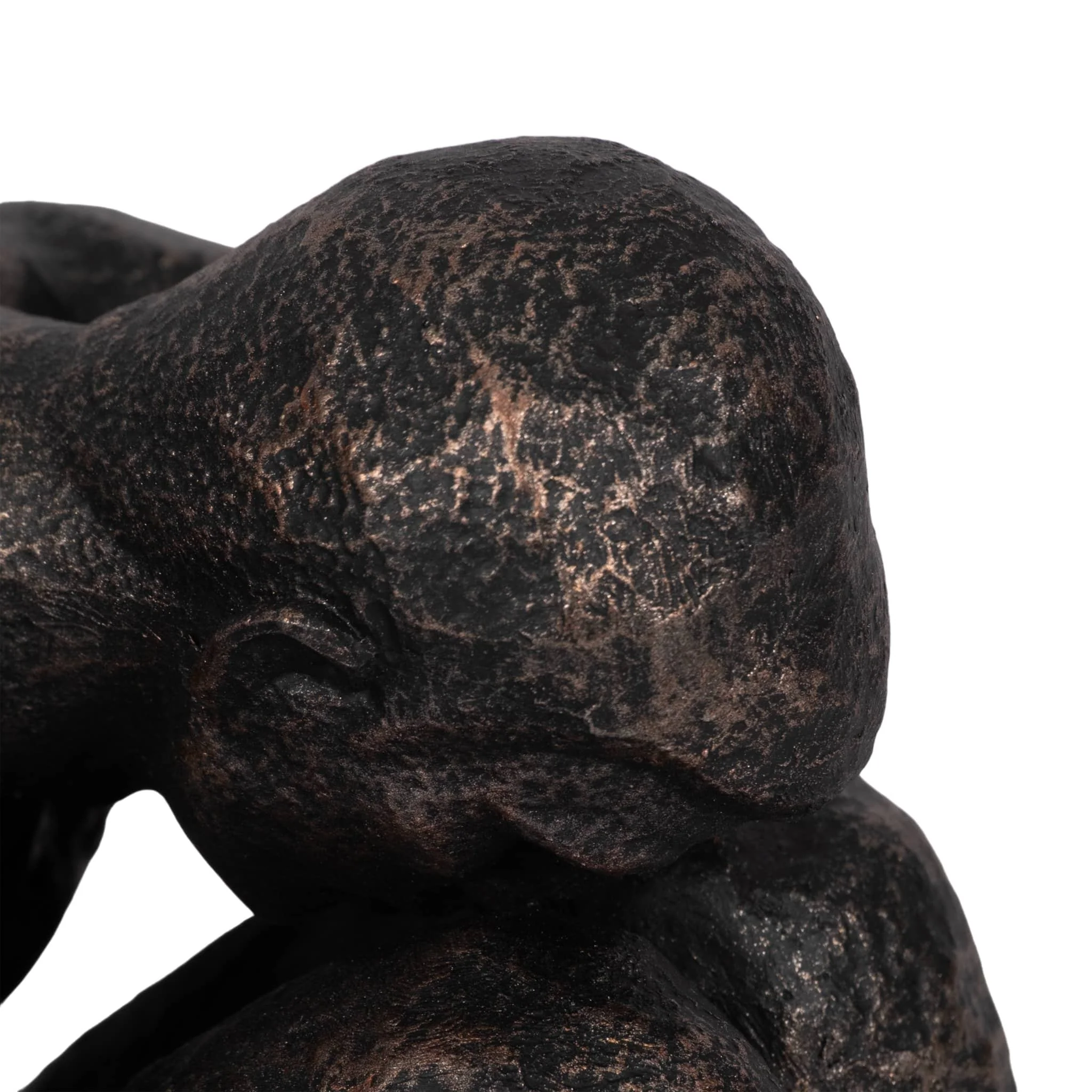 9" Sitting Man, Bronze - Image 5