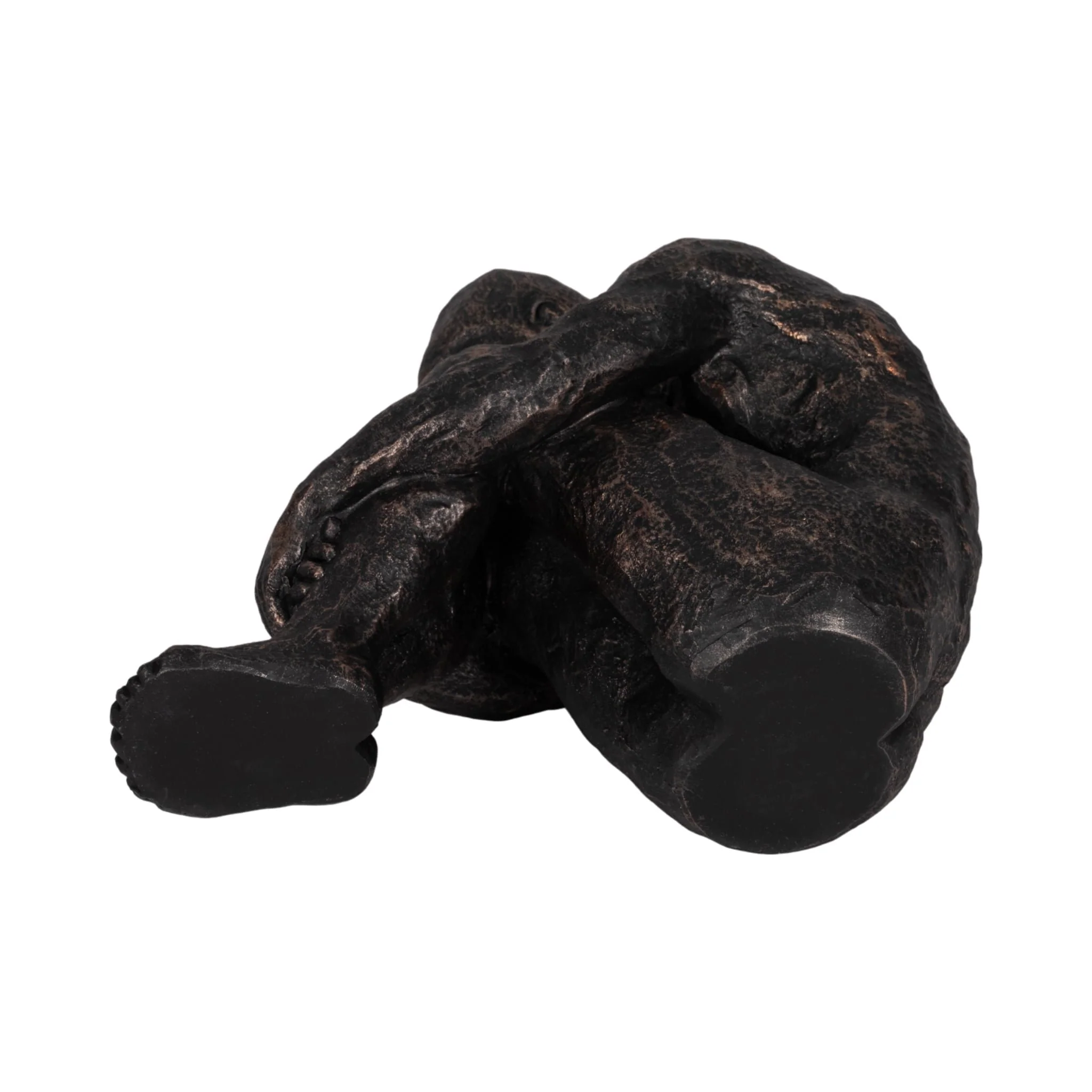 9" Sitting Man, Bronze - Image 7